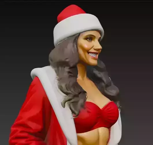 Female santa clause 3d model print 3D print model