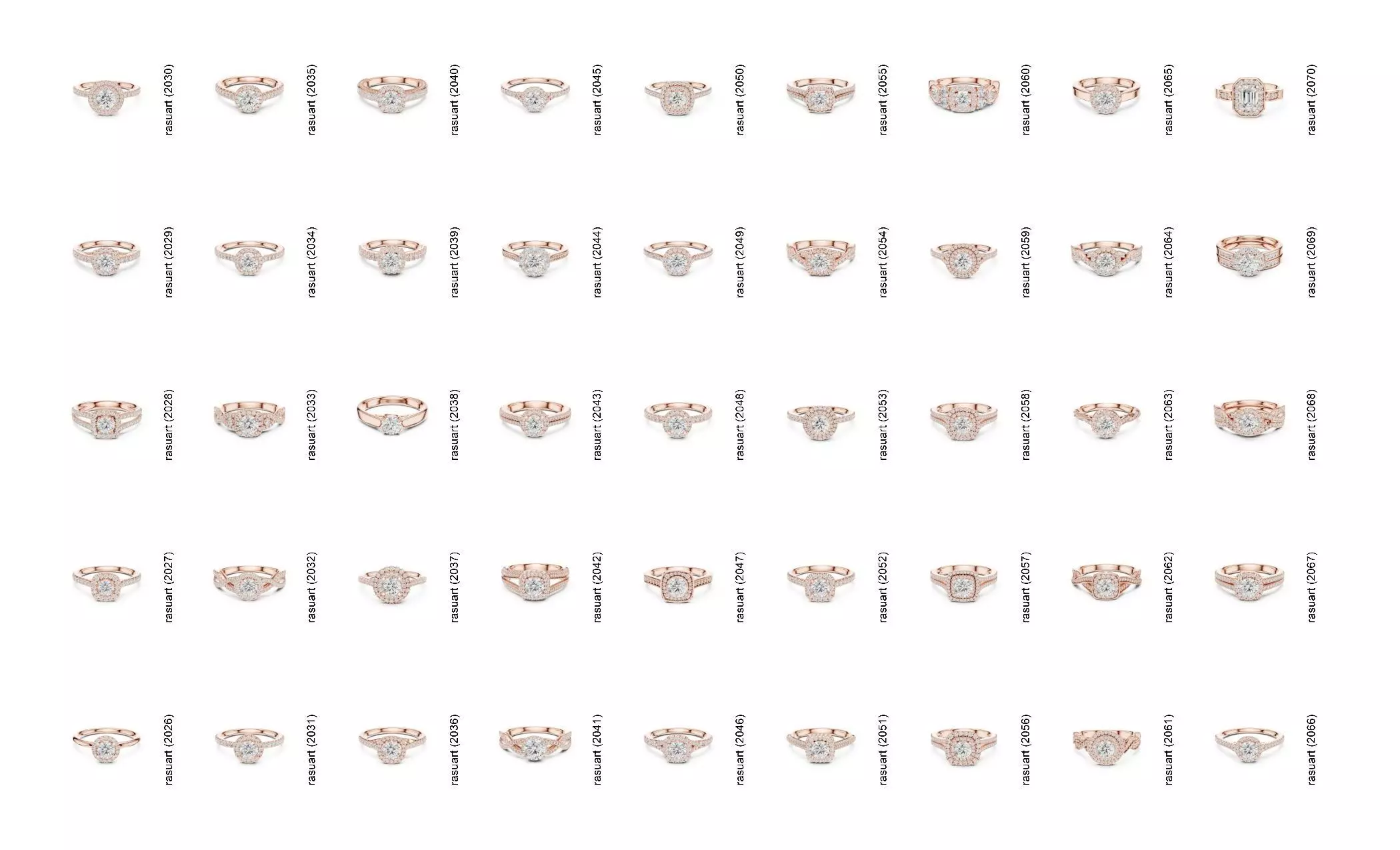 Collection Jewellery Models bulk 4000 DESIGN  3D print model_45