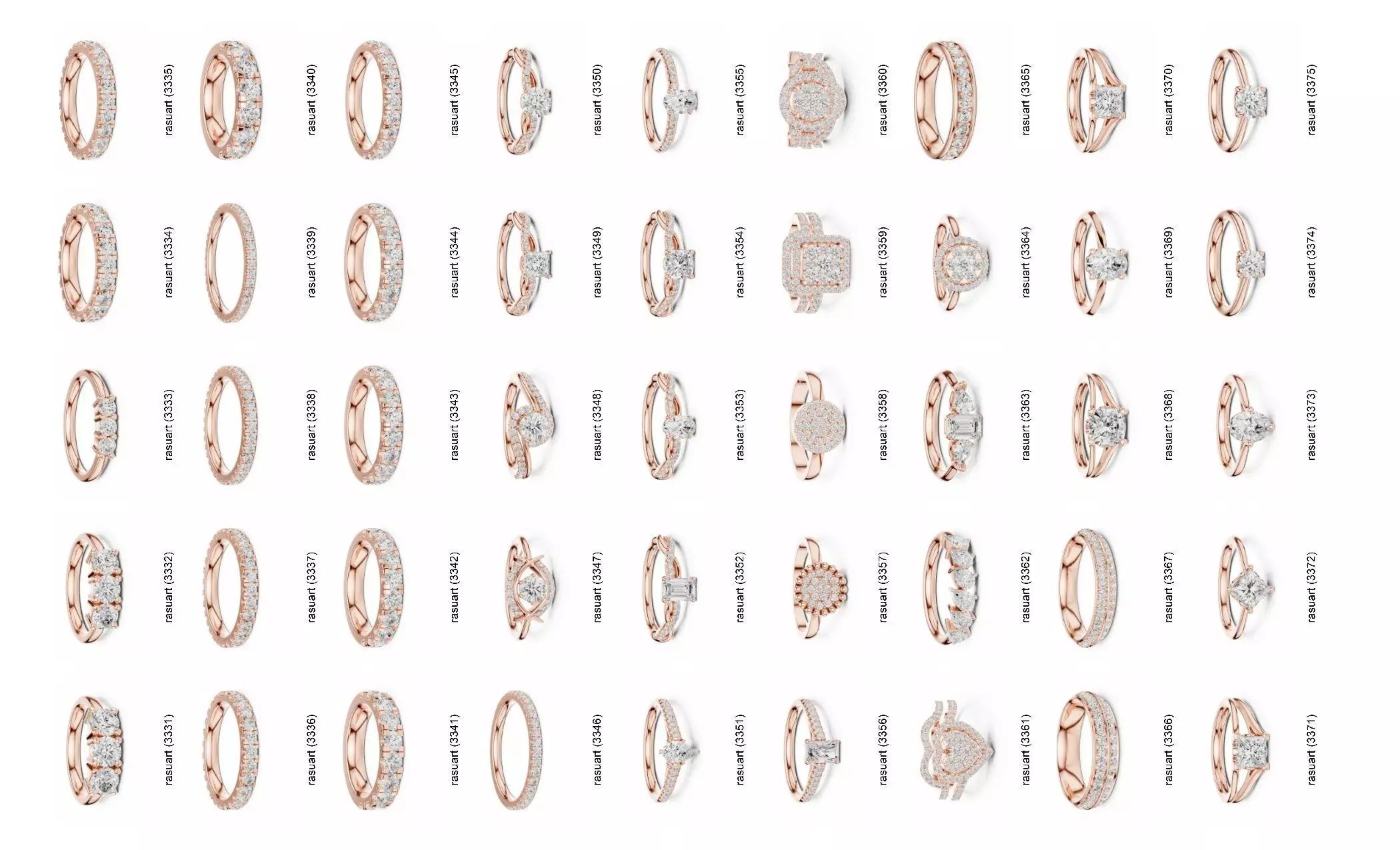 Collection Jewellery Models bulk 4000 DESIGN  3D print model_74