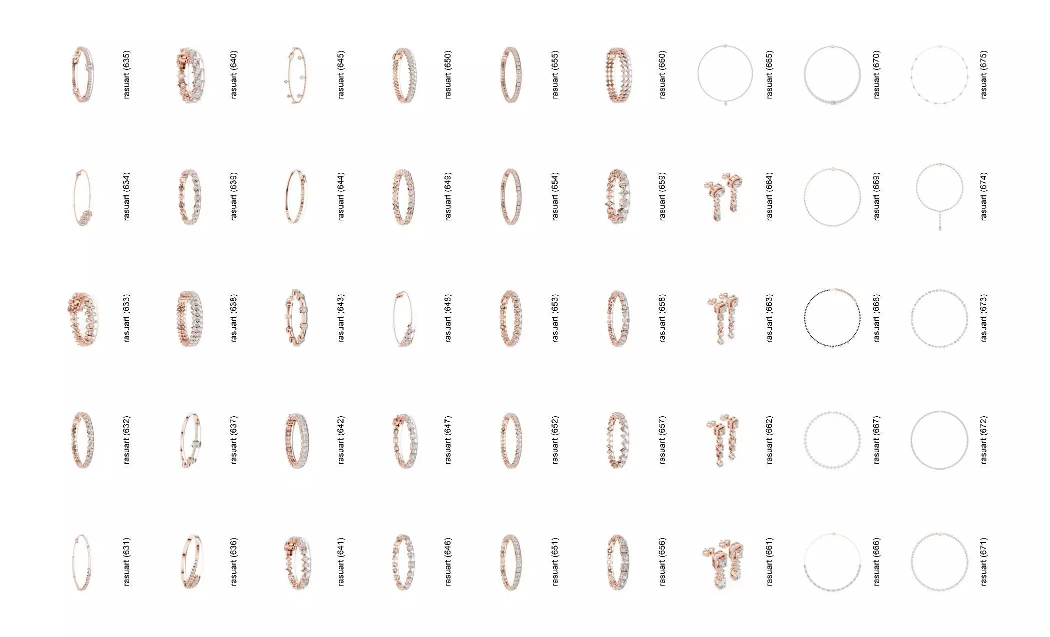 Collection Jewellery Models bulk 4000 DESIGN  3D print model_14