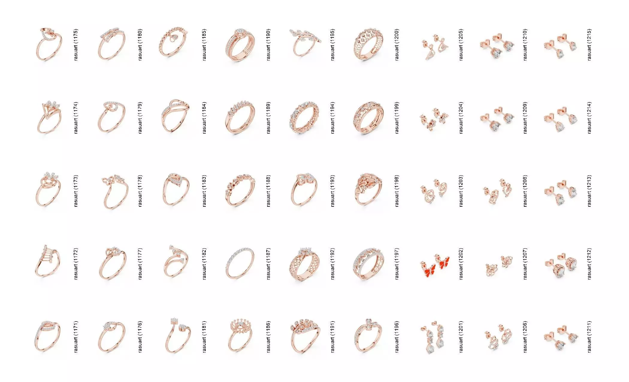 Collection Jewellery Models bulk 4000 DESIGN  3D print model_26