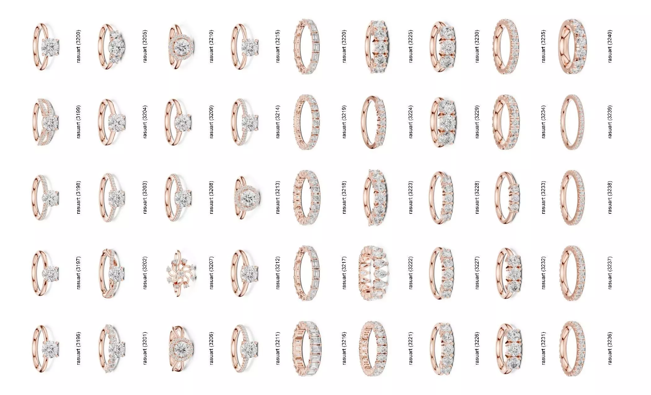 Collection Jewellery Models bulk 4000 DESIGN  3D print model_71