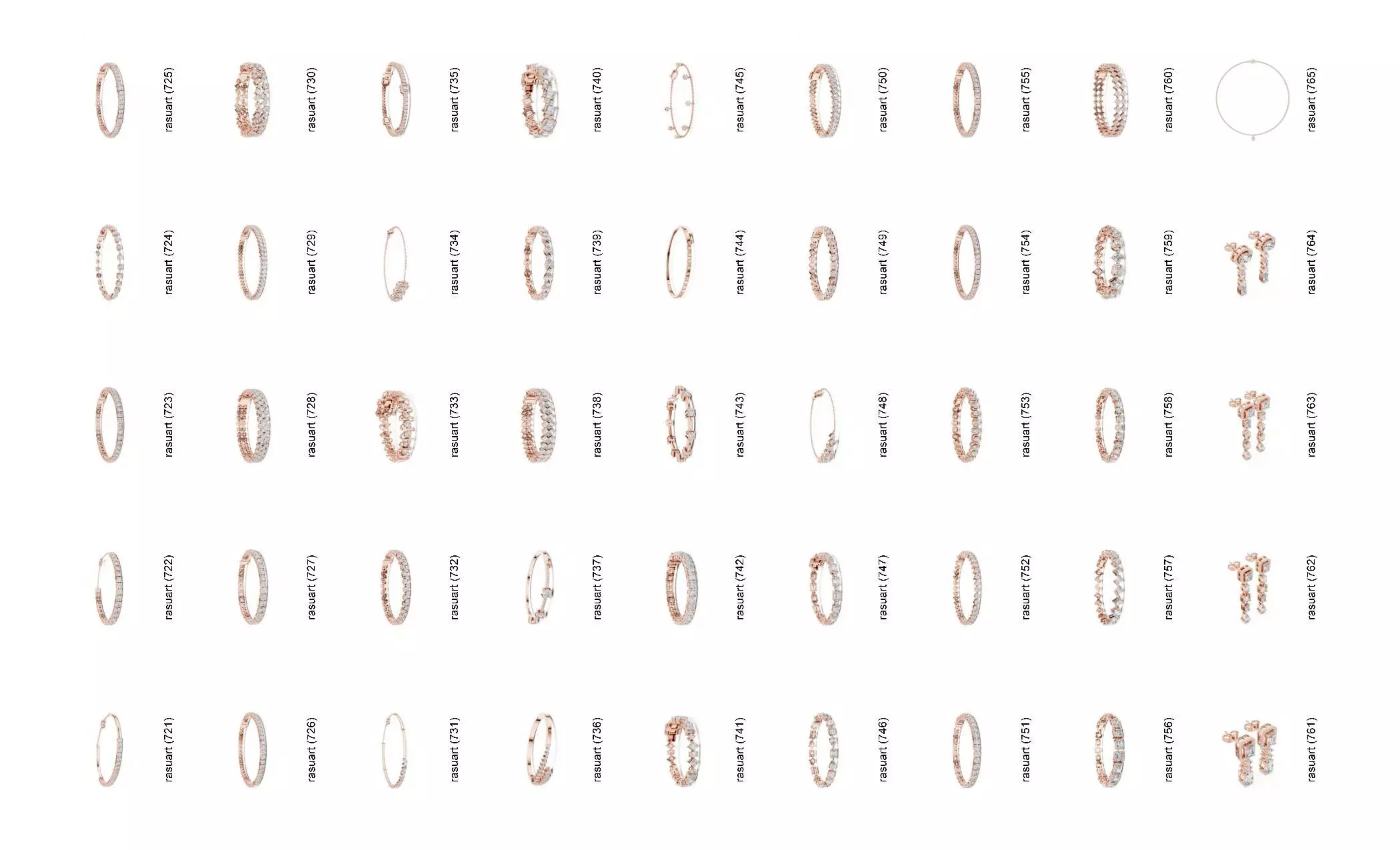 Collection Jewellery Models bulk 4000 DESIGN  3D print model_16