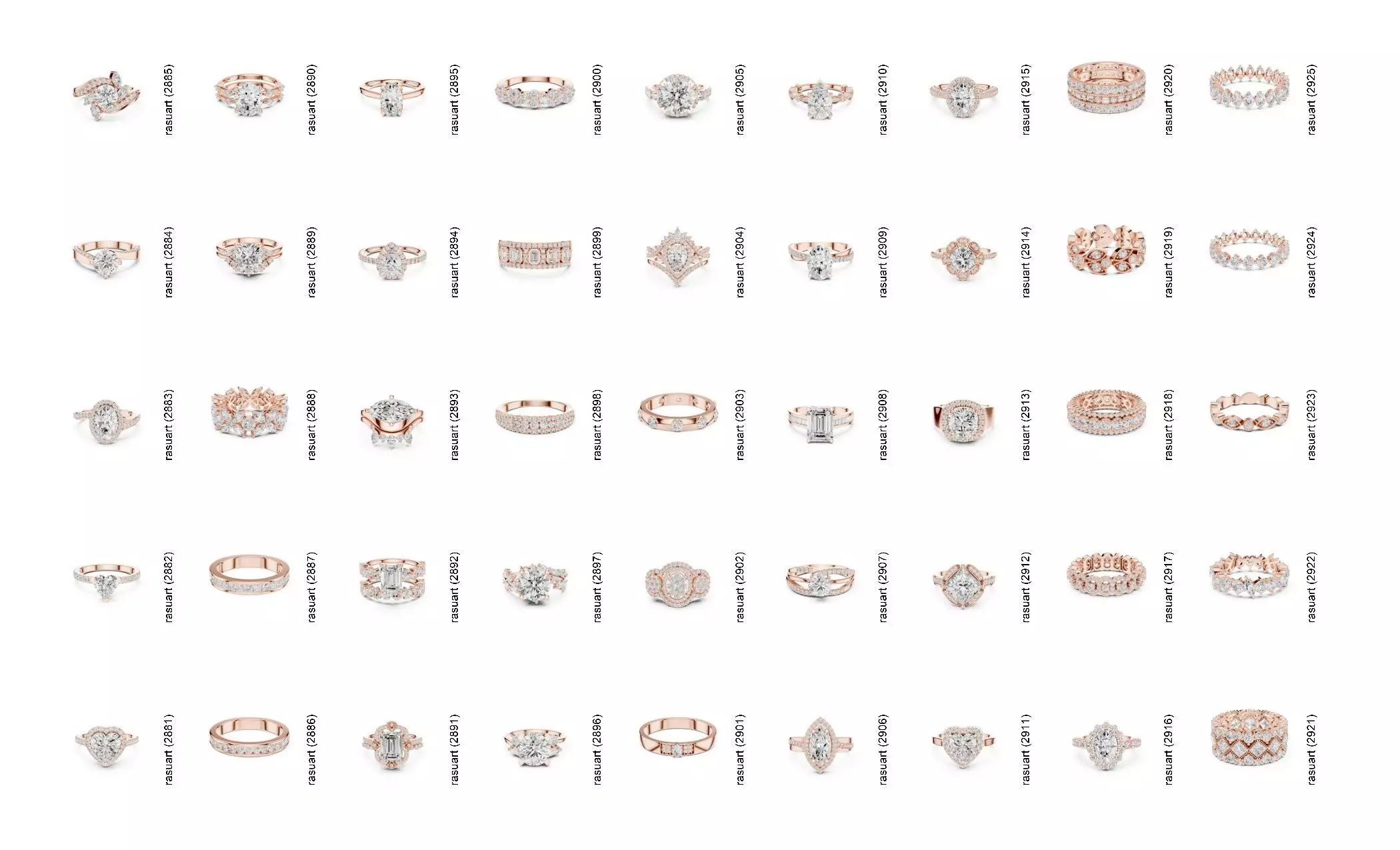 Collection Jewellery Models bulk 4000 DESIGN  3D print model_64