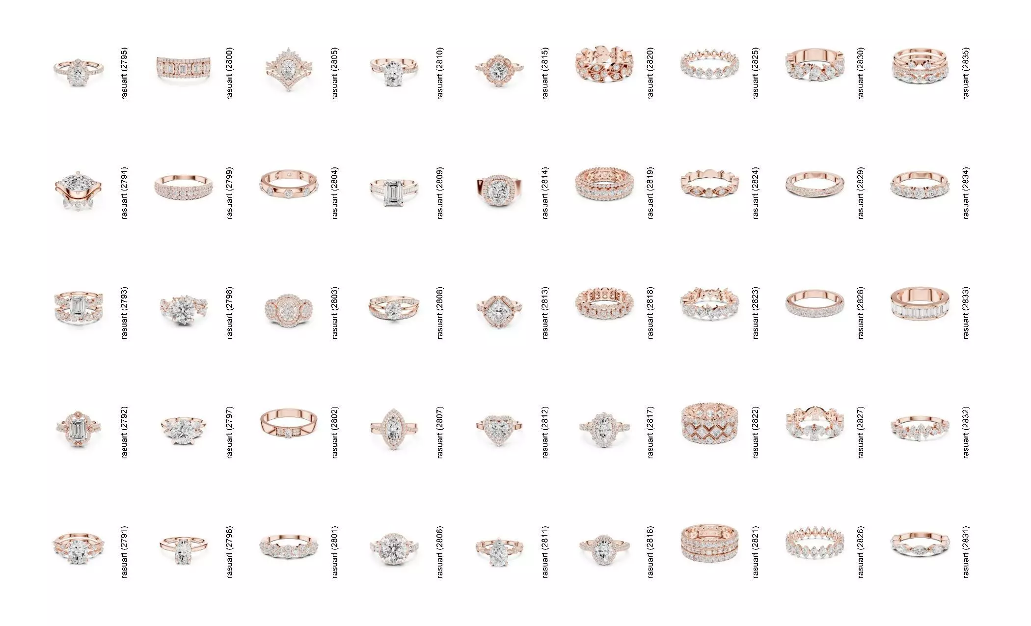 Collection Jewellery Models bulk 4000 DESIGN  3D print model_62