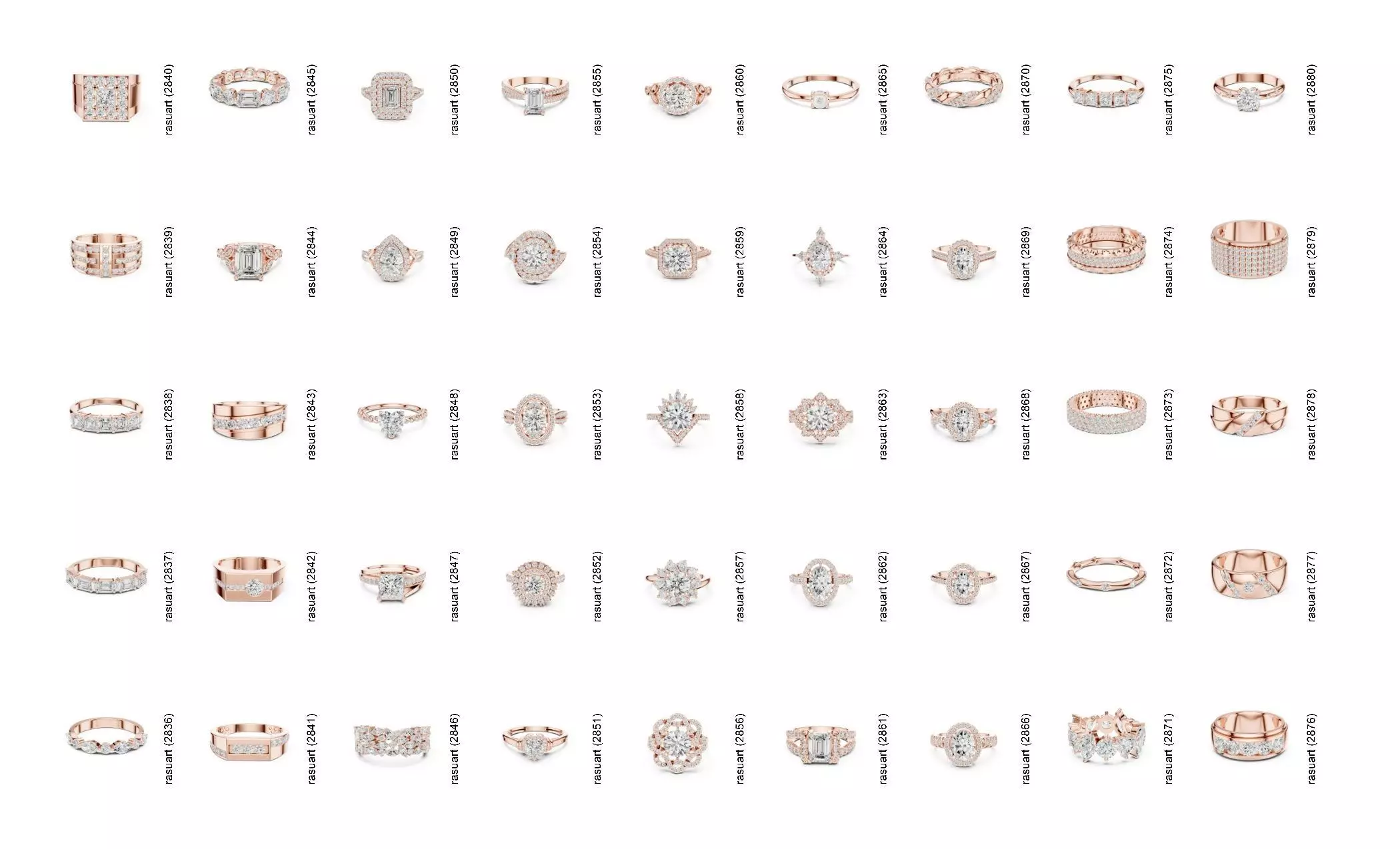 Collection Jewellery Models bulk 4000 DESIGN  3D print model_63