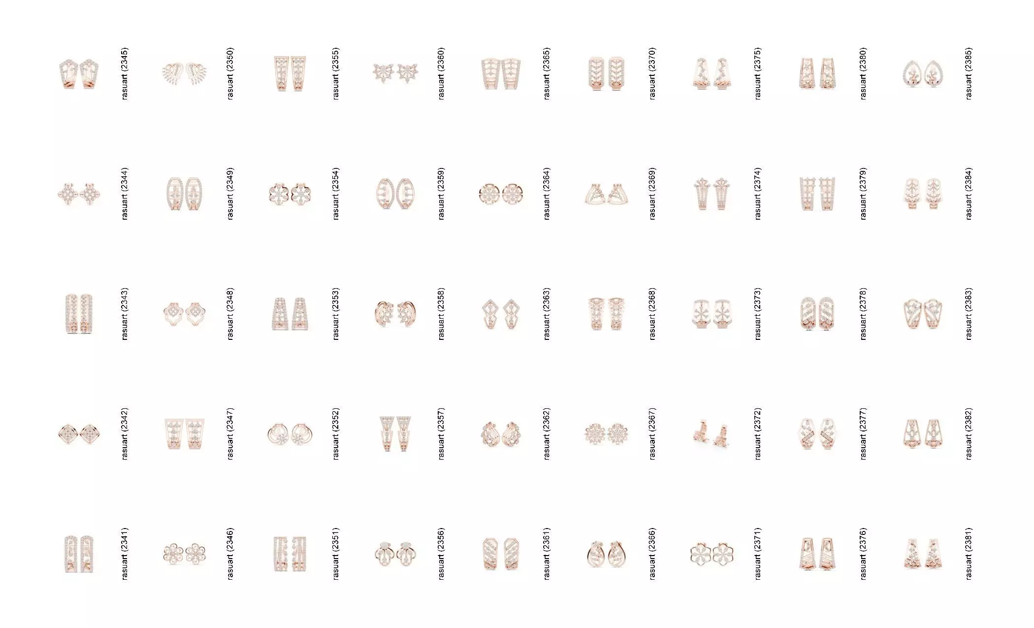 Collection Jewellery Models bulk 4000 DESIGN  3D print model_52