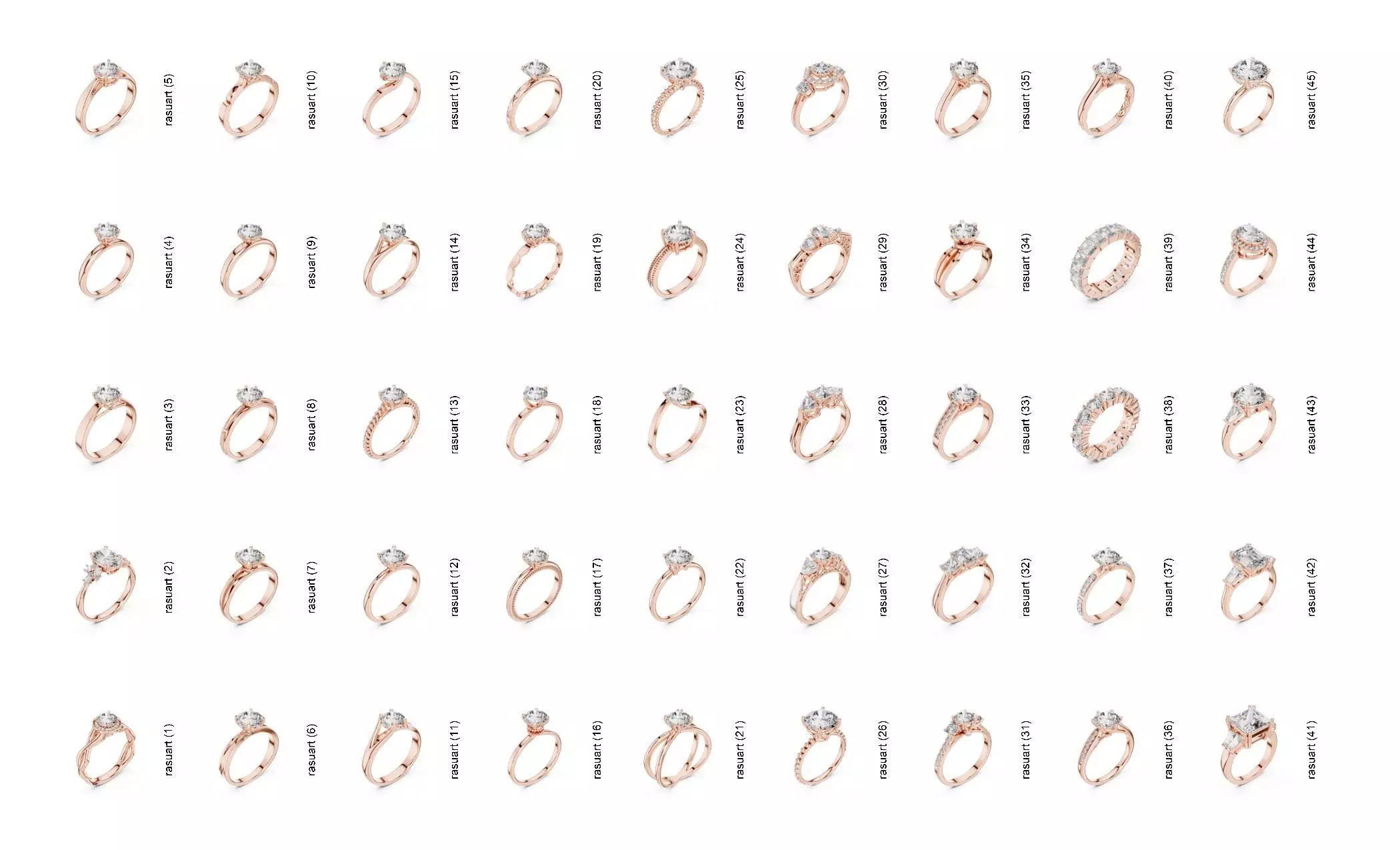 Collection Jewellery Models bulk 4000 DESIGN  3D print model_0