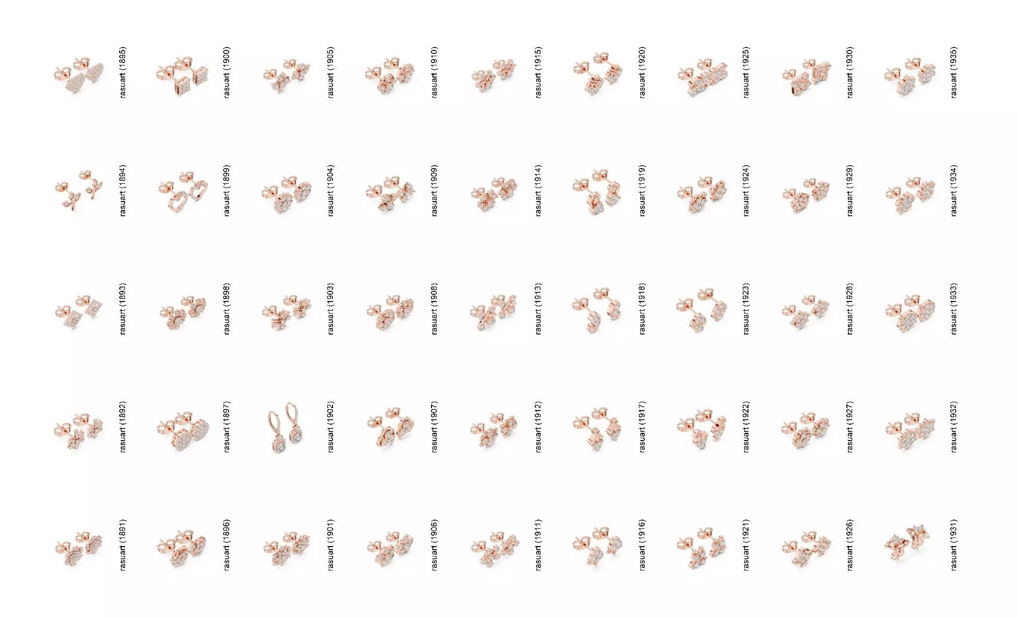 Collection Jewellery Models bulk 4000 DESIGN  3D print model_42