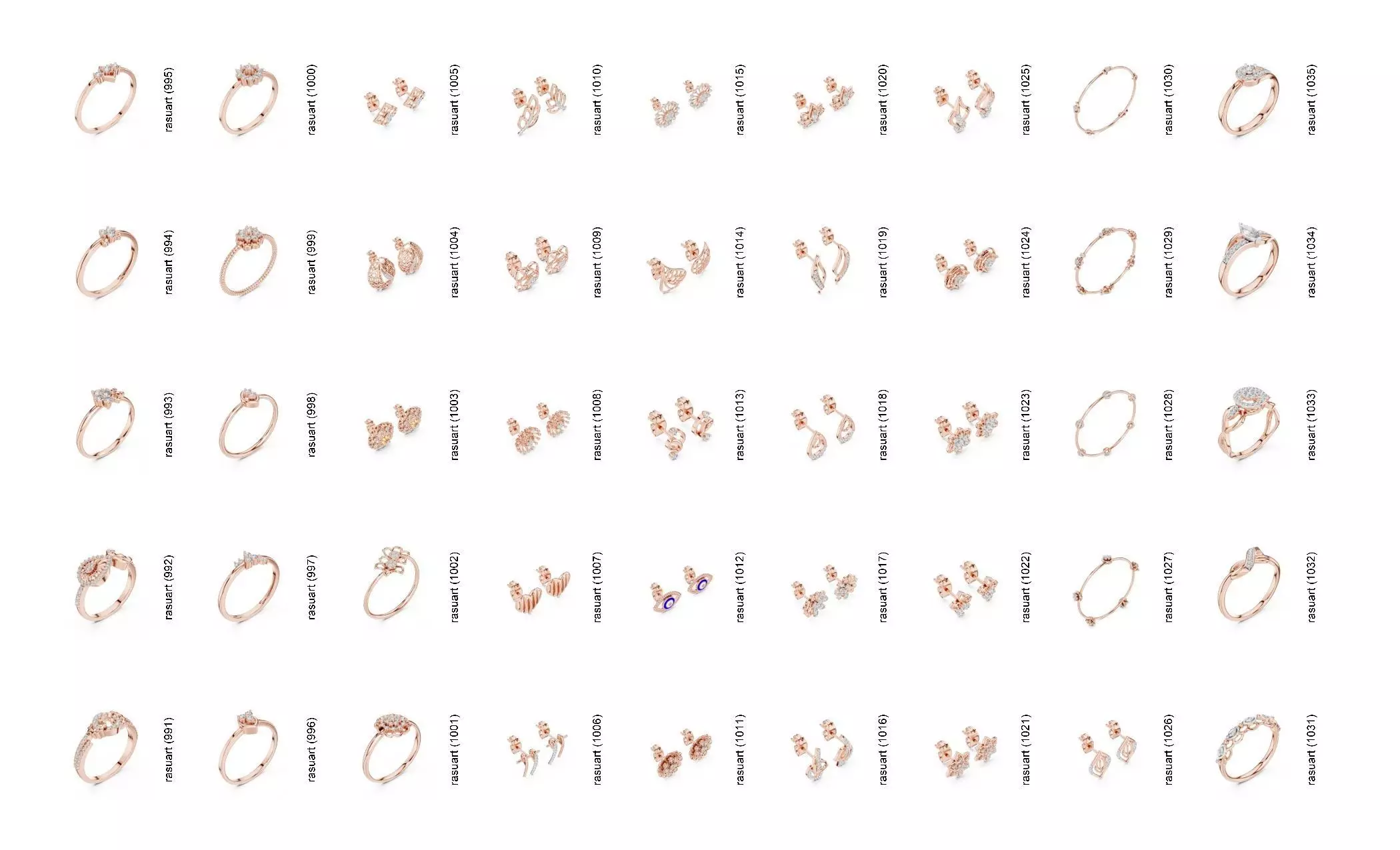 Collection Jewellery Models bulk 4000 DESIGN  3D print model_22