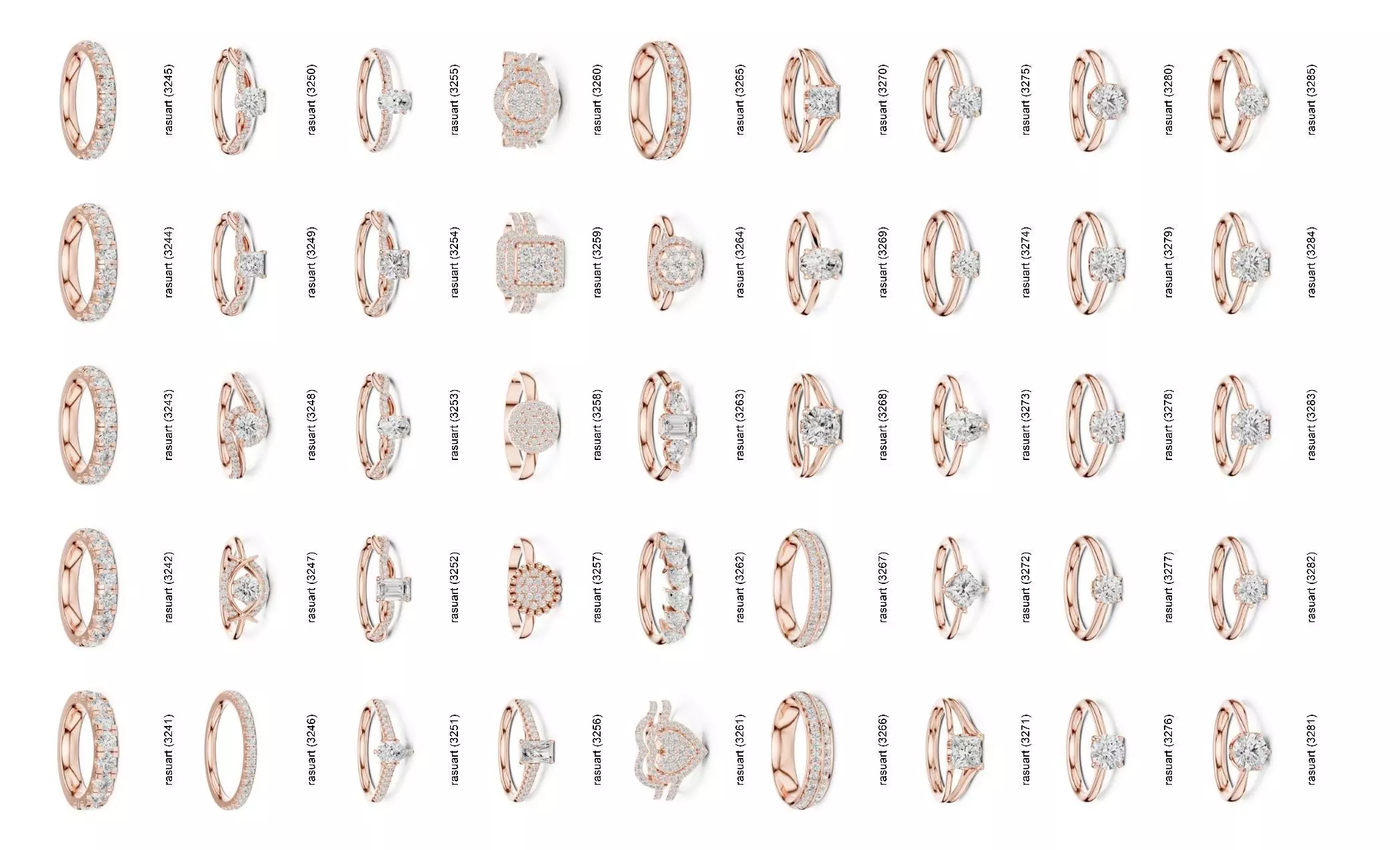 Collection Jewellery Models bulk 4000 DESIGN  3D print model_72