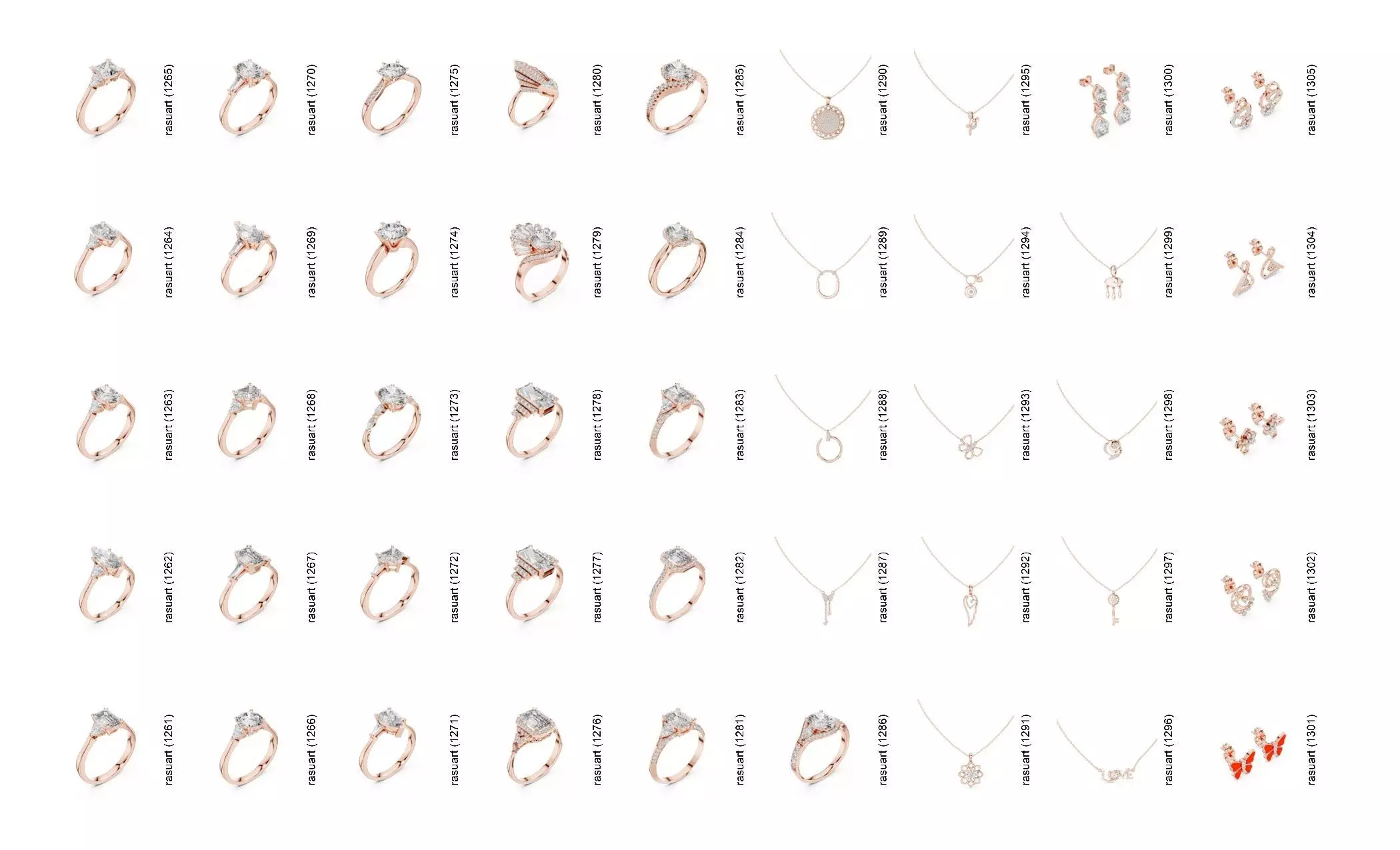 Collection Jewellery Models bulk 4000 DESIGN  3D print model_28