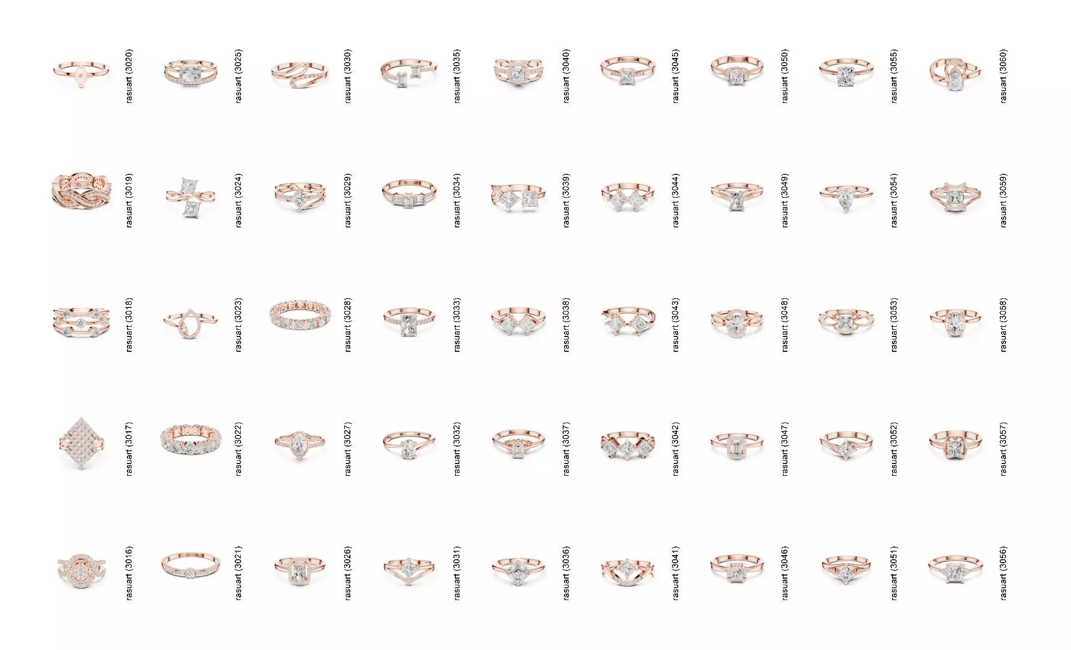 Collection Jewellery Models bulk 4000 DESIGN  3D print model_67