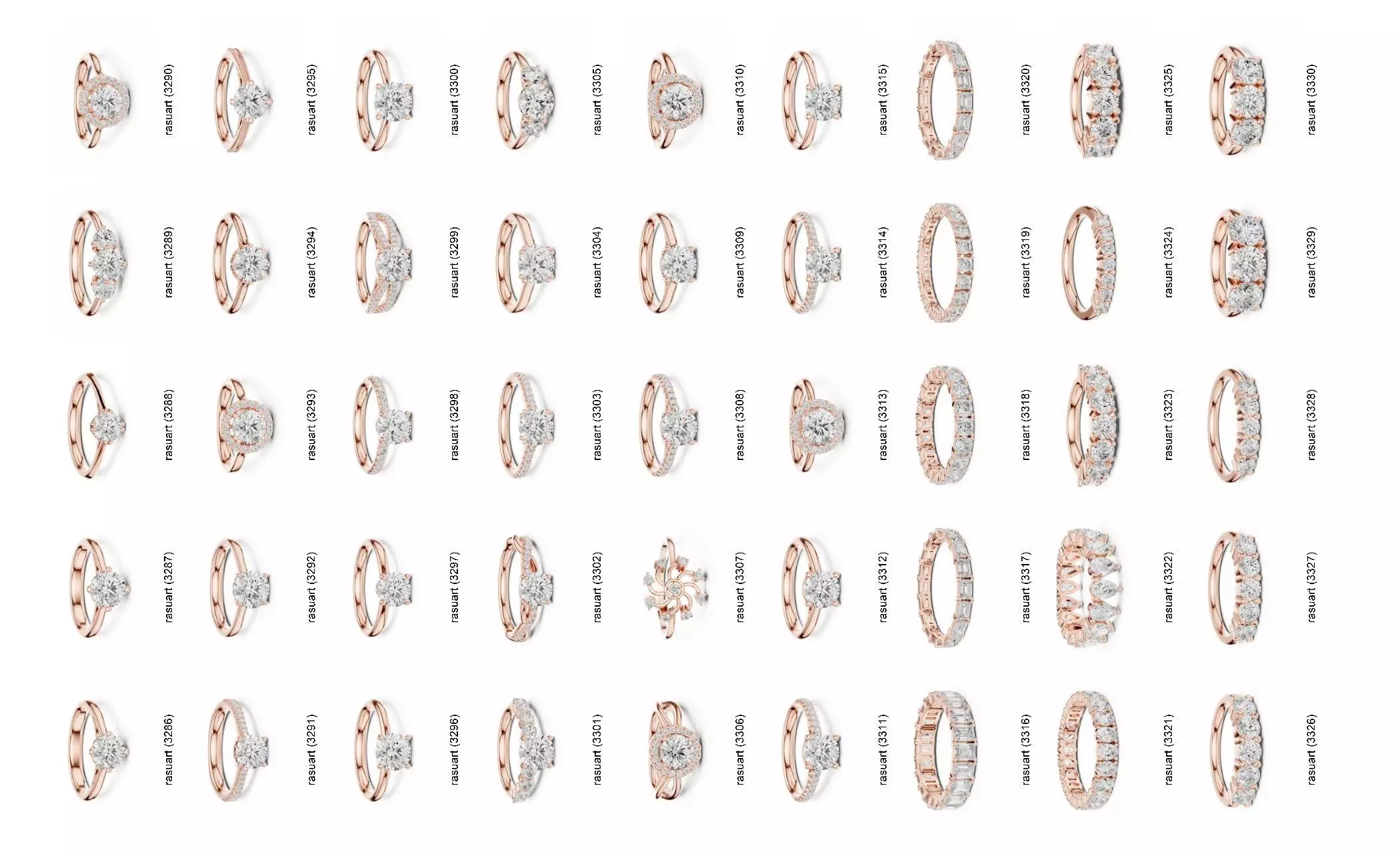 Collection Jewellery Models bulk 4000 DESIGN  3D print model_73