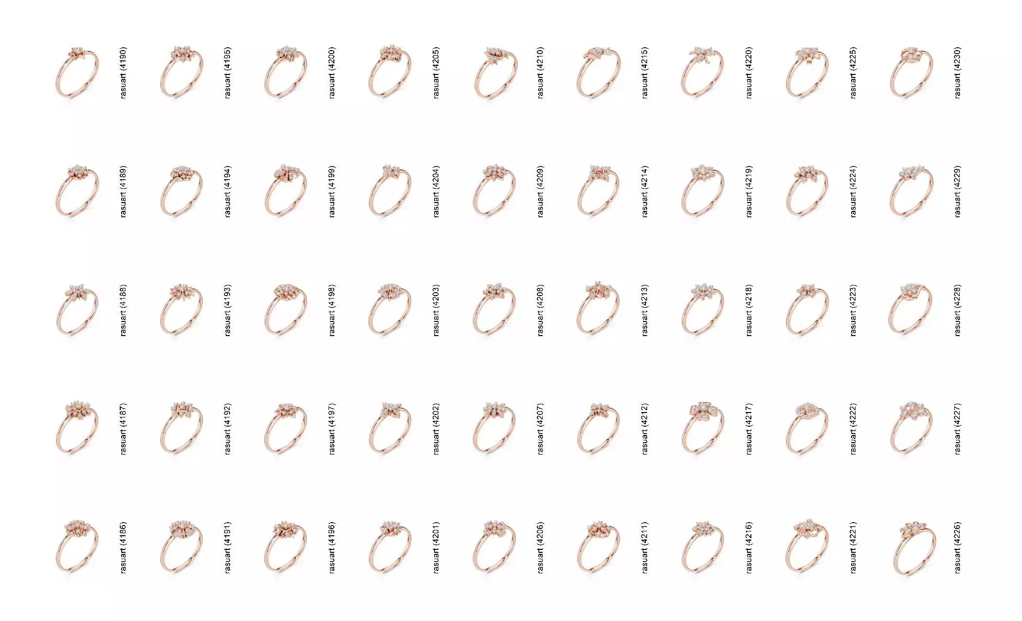 Collection Jewellery Models bulk 4000 DESIGN  3D print model_93