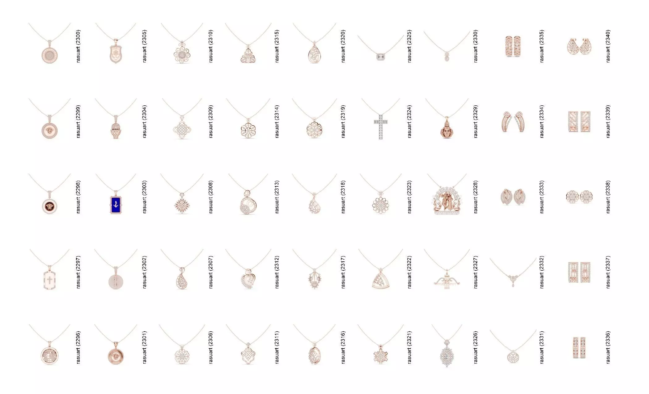 Collection Jewellery Models bulk 4000 DESIGN  3D print model_51