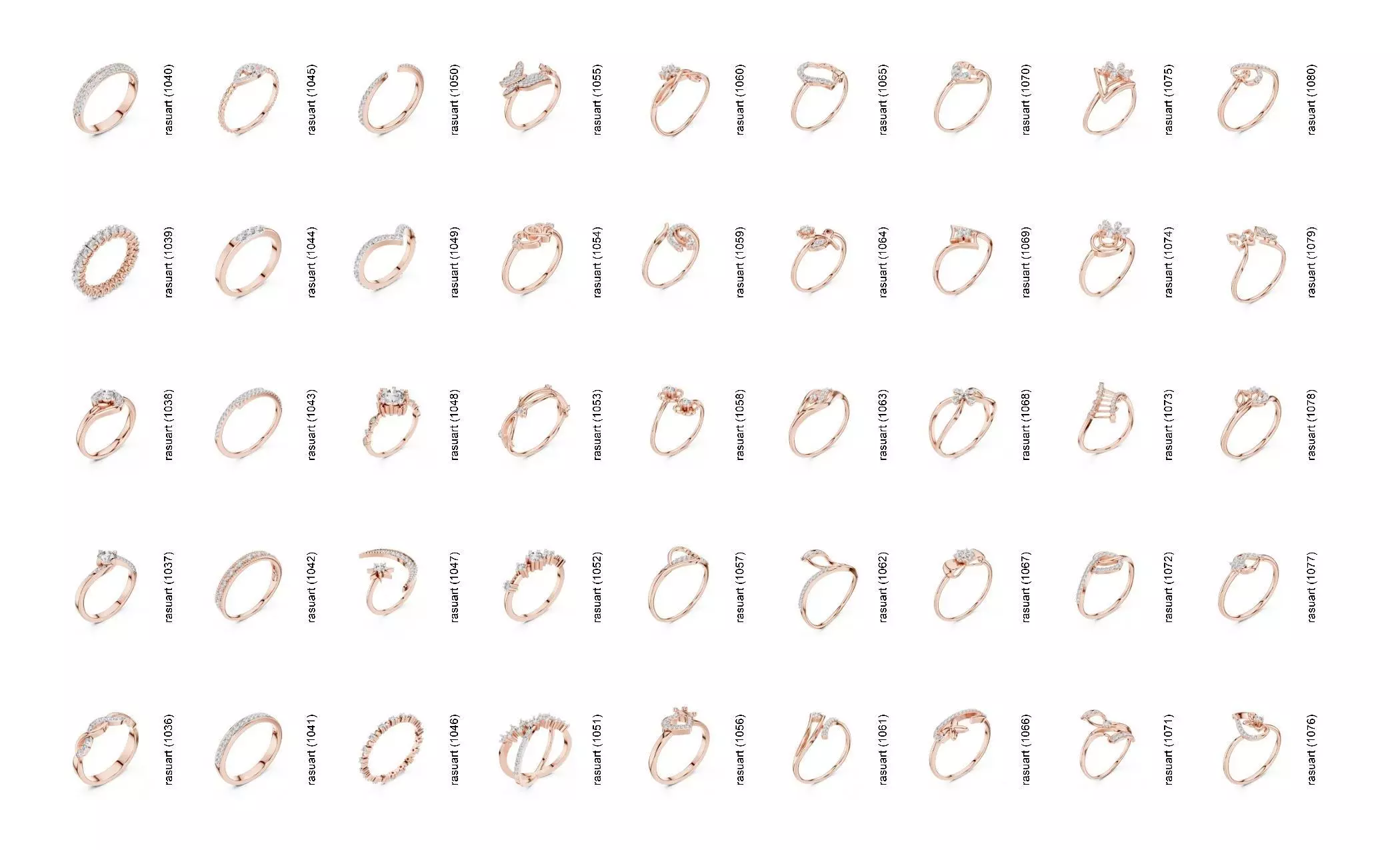 Collection Jewellery Models bulk 4000 DESIGN  3D print model_23