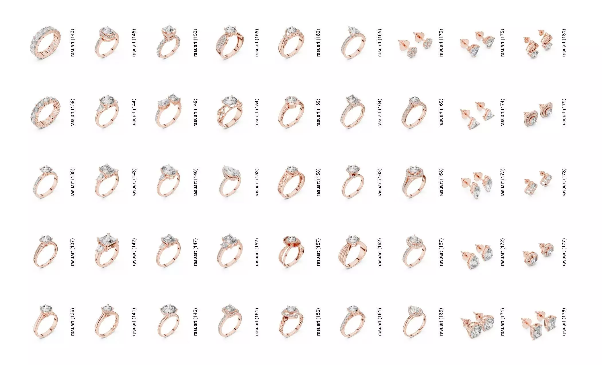 Collection Jewellery Models bulk 4000 DESIGN  3D print model_3