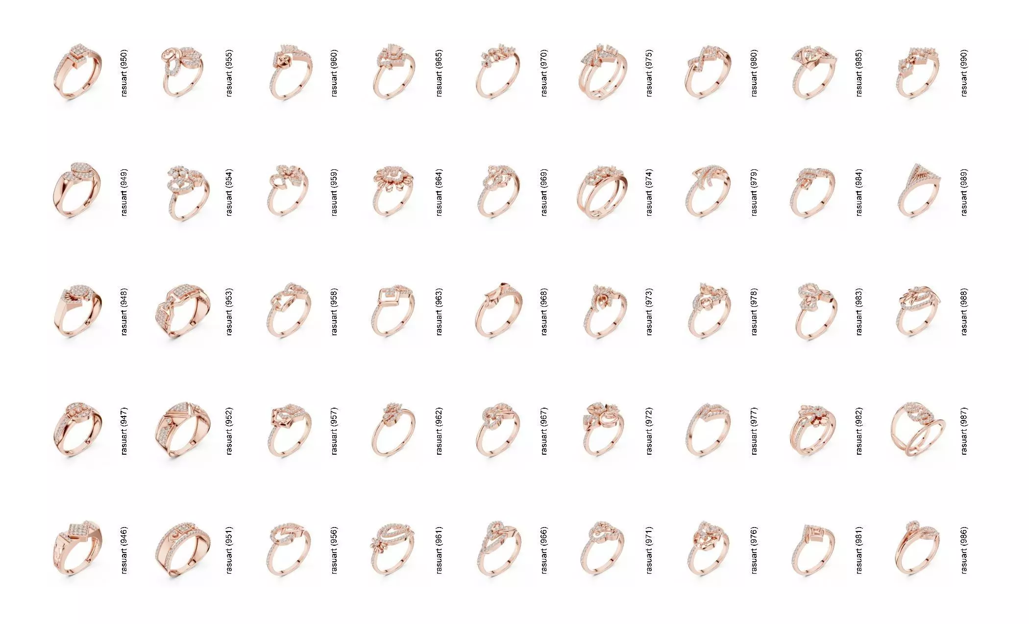 Collection Jewellery Models bulk 4000 DESIGN  3D print model_21