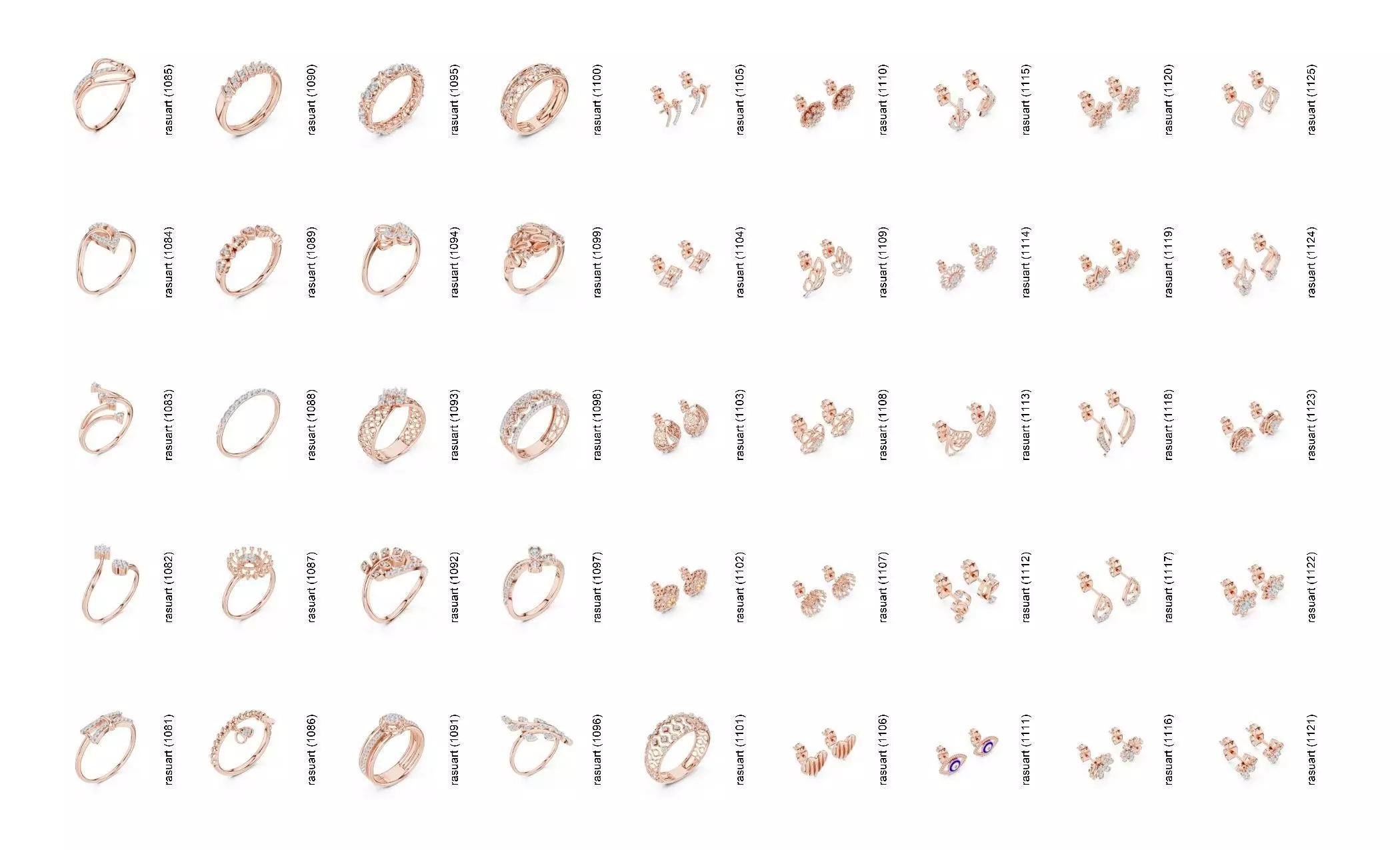 Collection Jewellery Models bulk 4000 DESIGN  3D print model_24