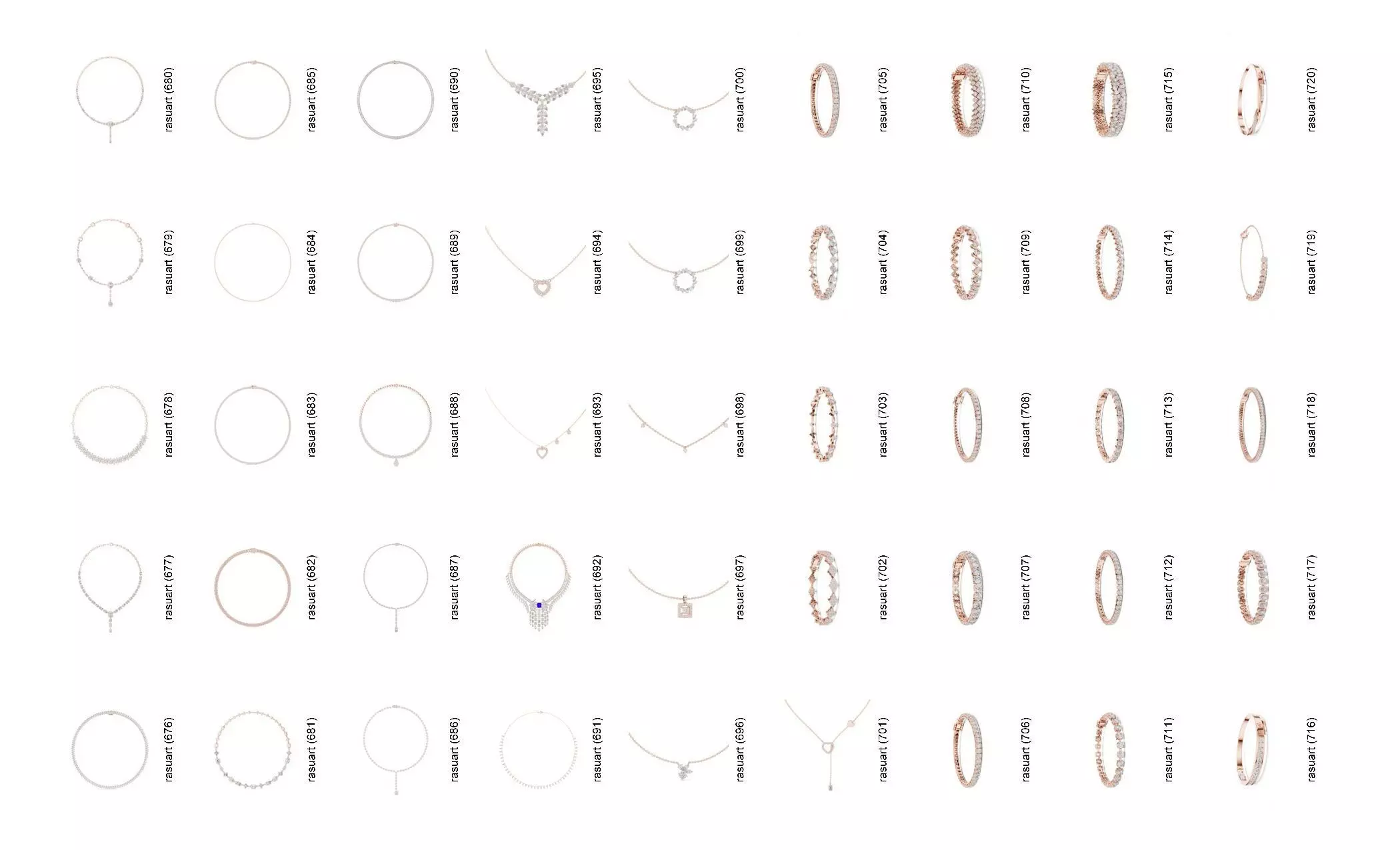 Collection Jewellery Models bulk 4000 DESIGN  3D print model_15