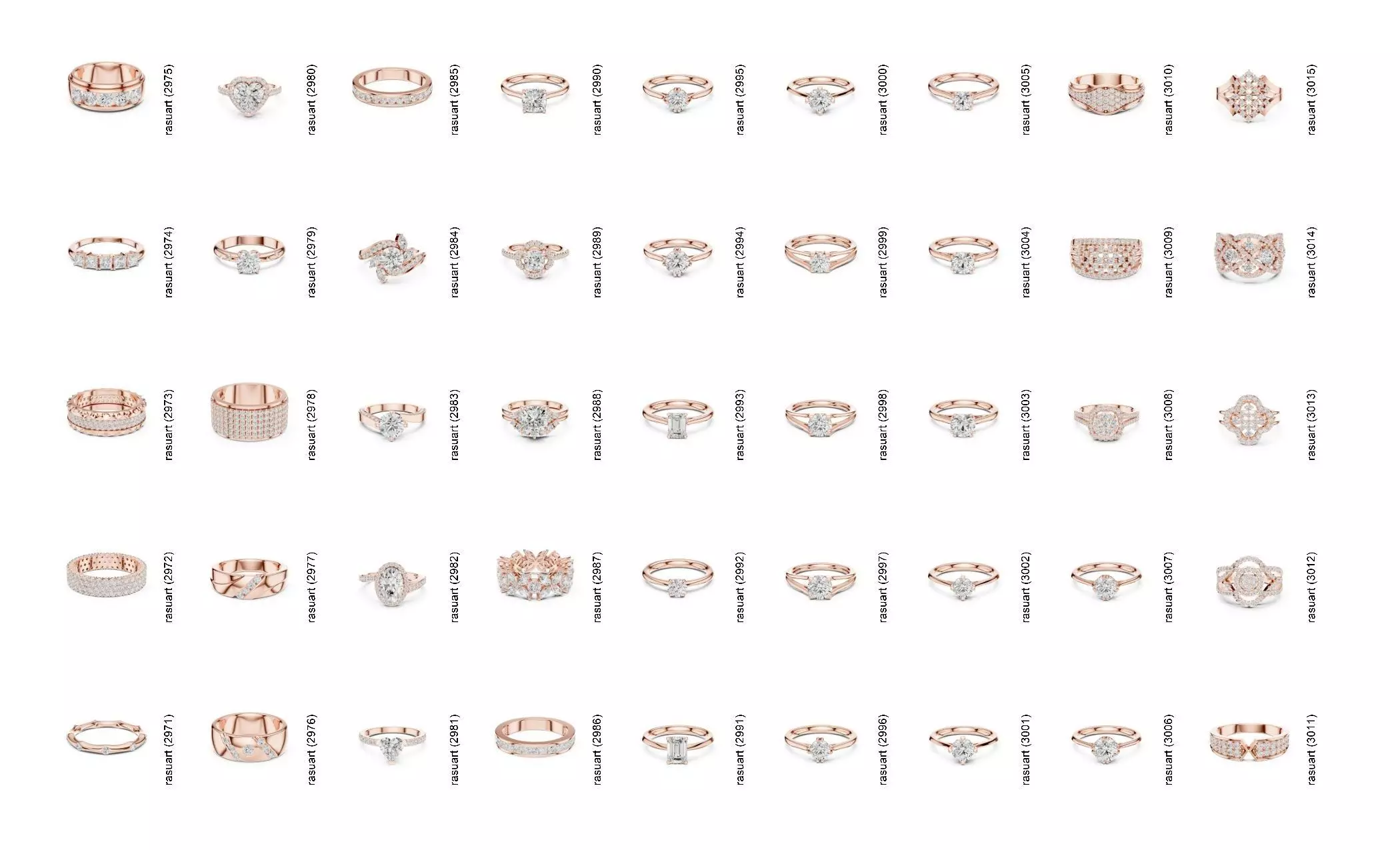 Collection Jewellery Models bulk 4000 DESIGN  3D print model_66