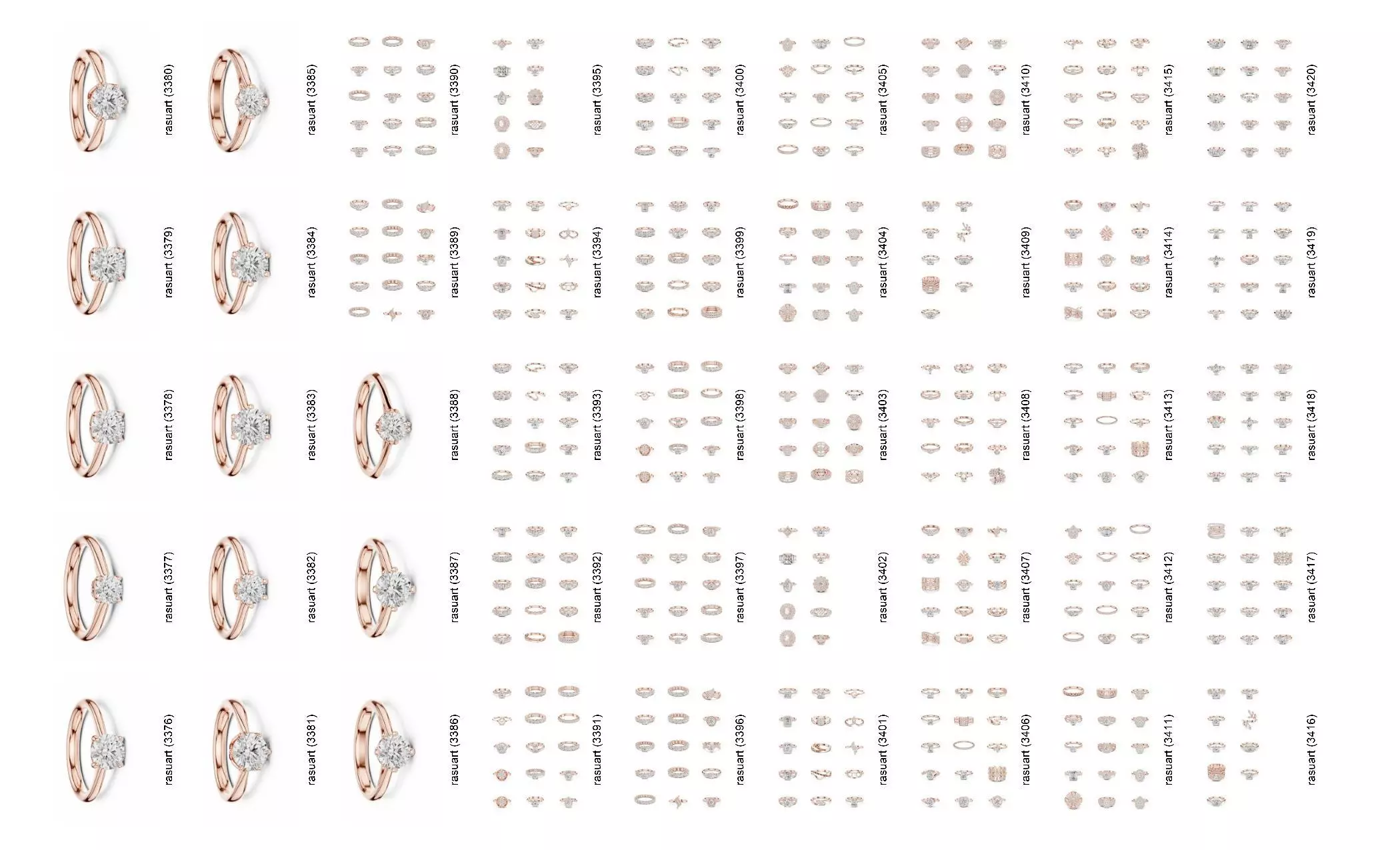 Collection Jewellery Models bulk 4000 DESIGN  3D print model_75