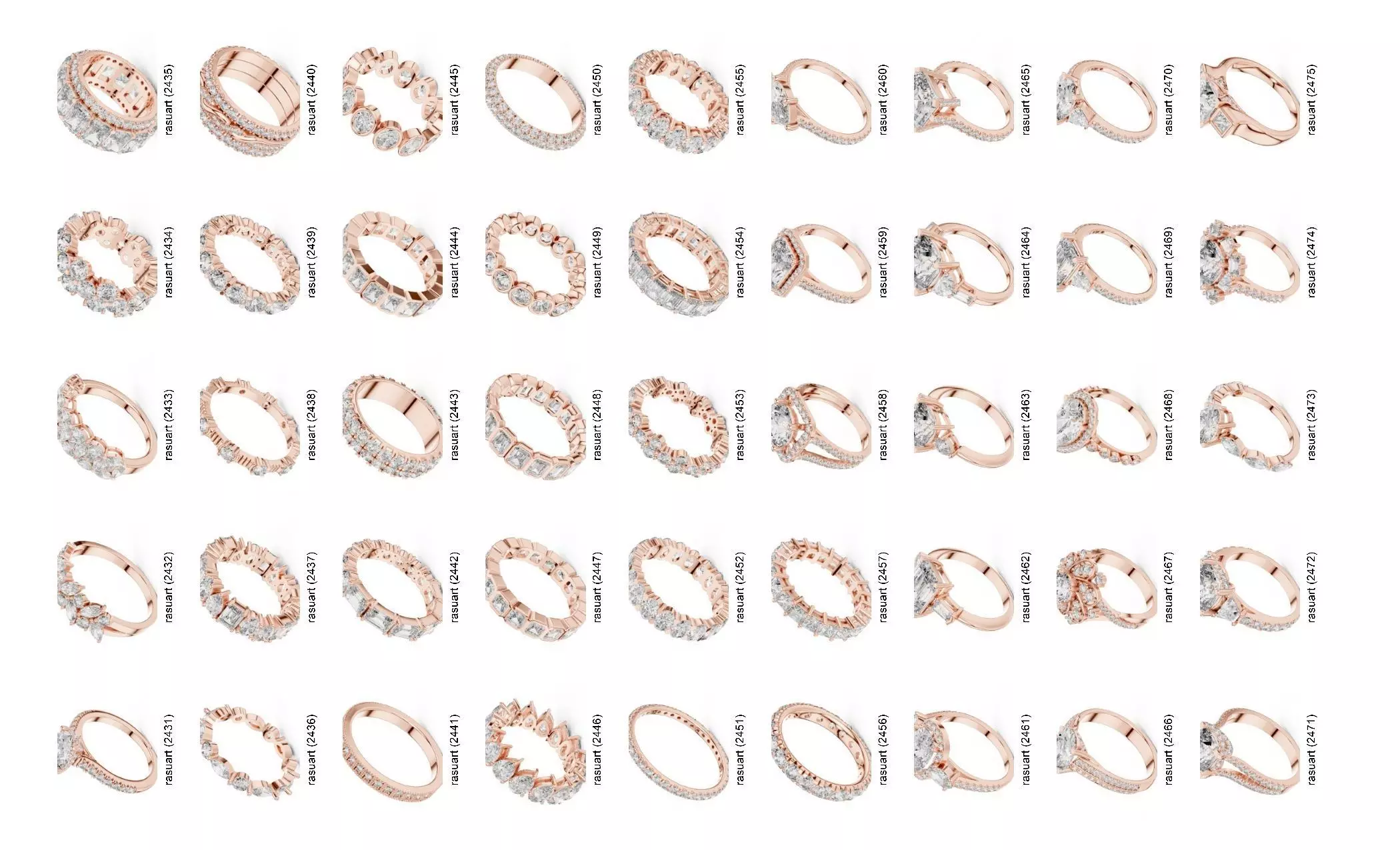 Collection Jewellery Models bulk 4000 DESIGN  3D print model_54