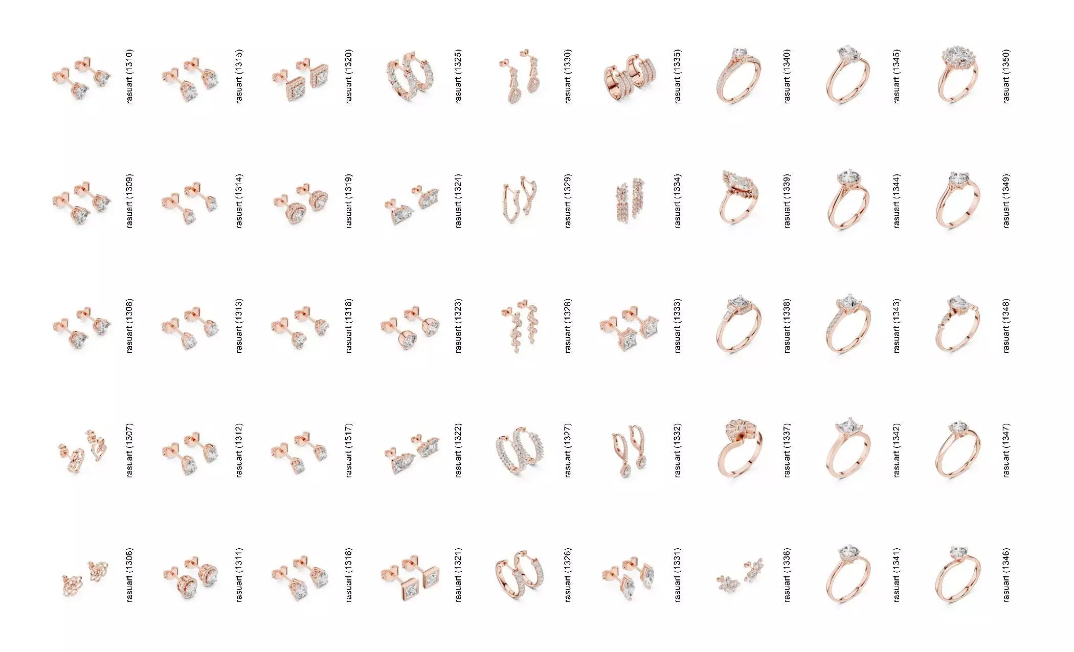 Collection Jewellery Models bulk 4000 DESIGN  3D print model_29