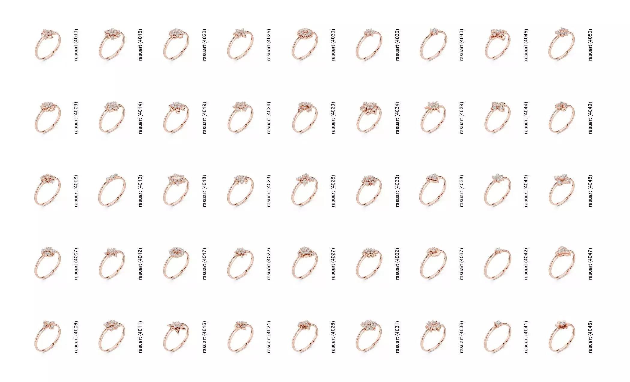 Collection Jewellery Models bulk 4000 DESIGN  3D print model_89