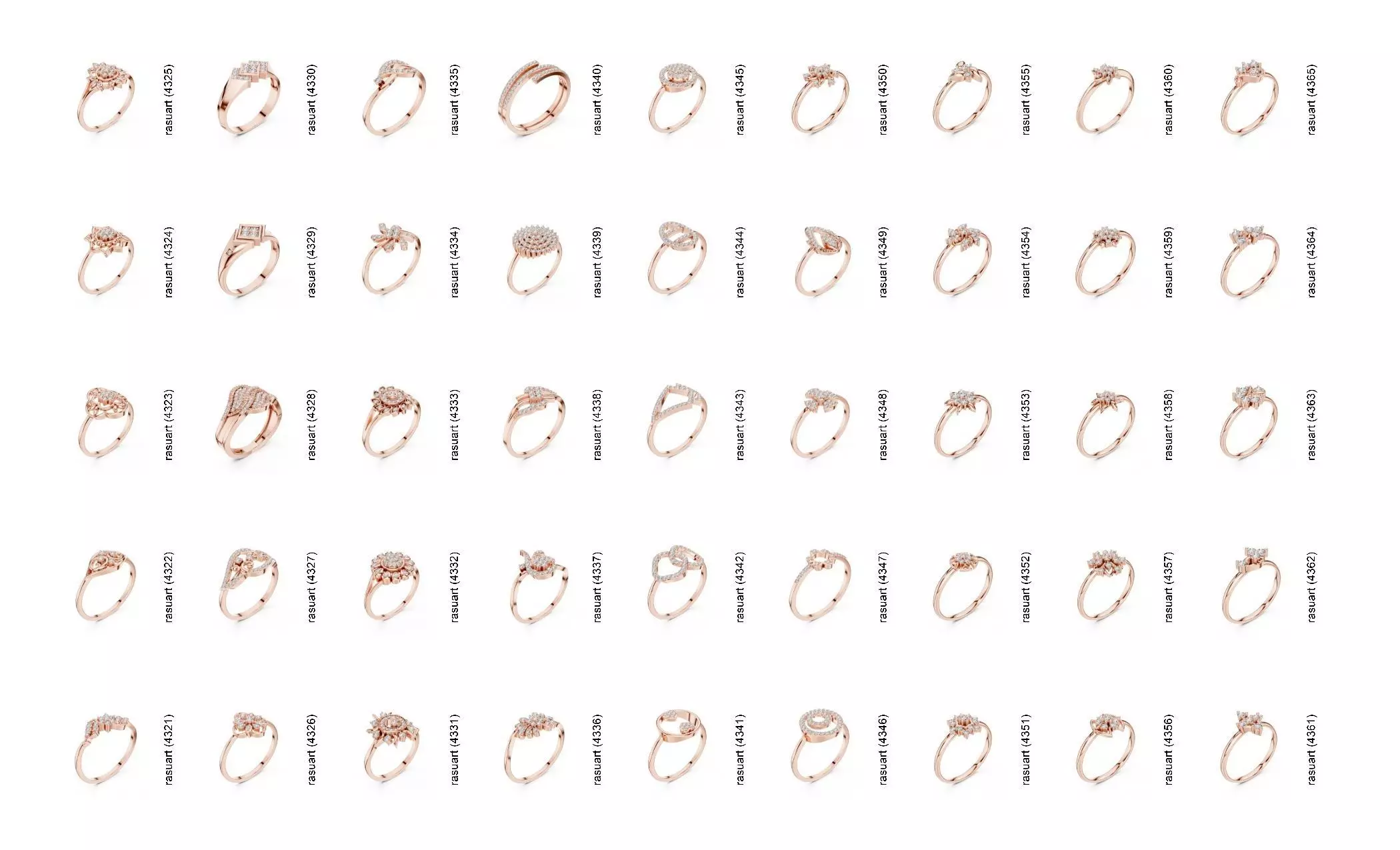 Collection Jewellery Models bulk 4000 DESIGN  3D print model_96