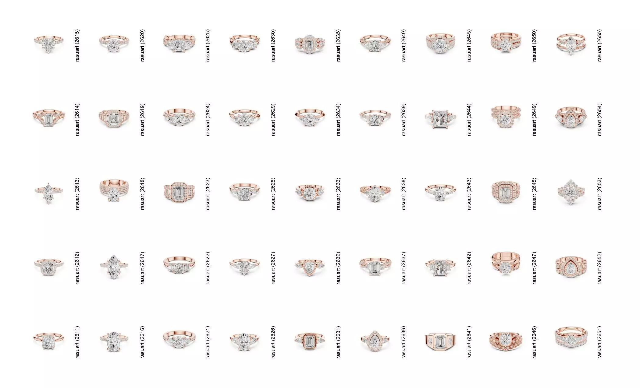 Collection Jewellery Models bulk 4000 DESIGN  3D print model_58