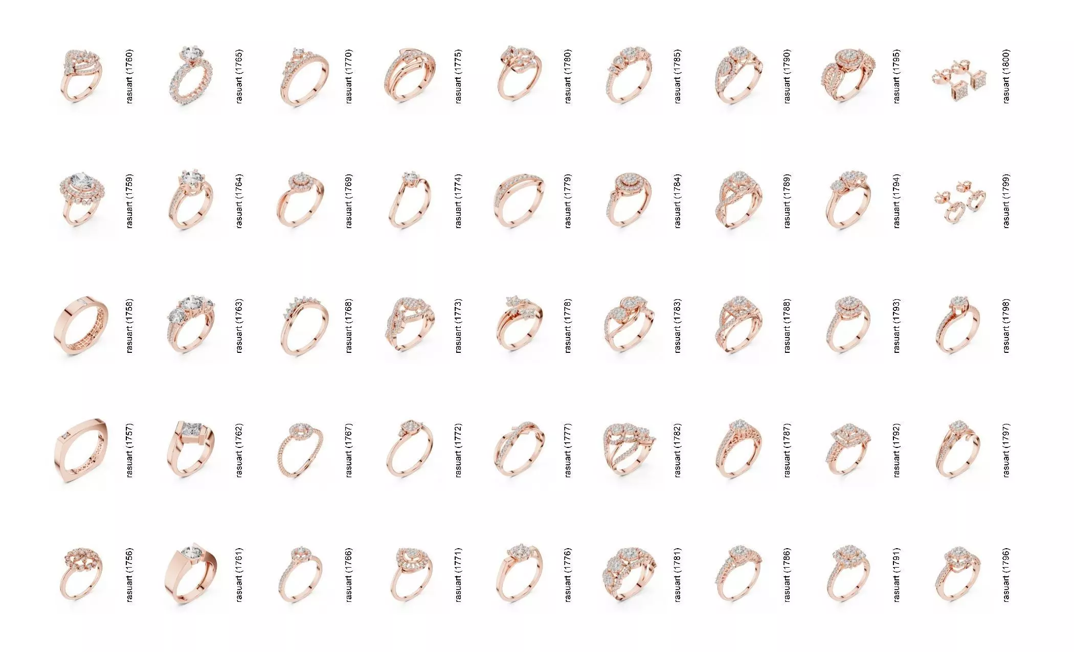 Collection Jewellery Models bulk 4000 DESIGN  3D print model_39