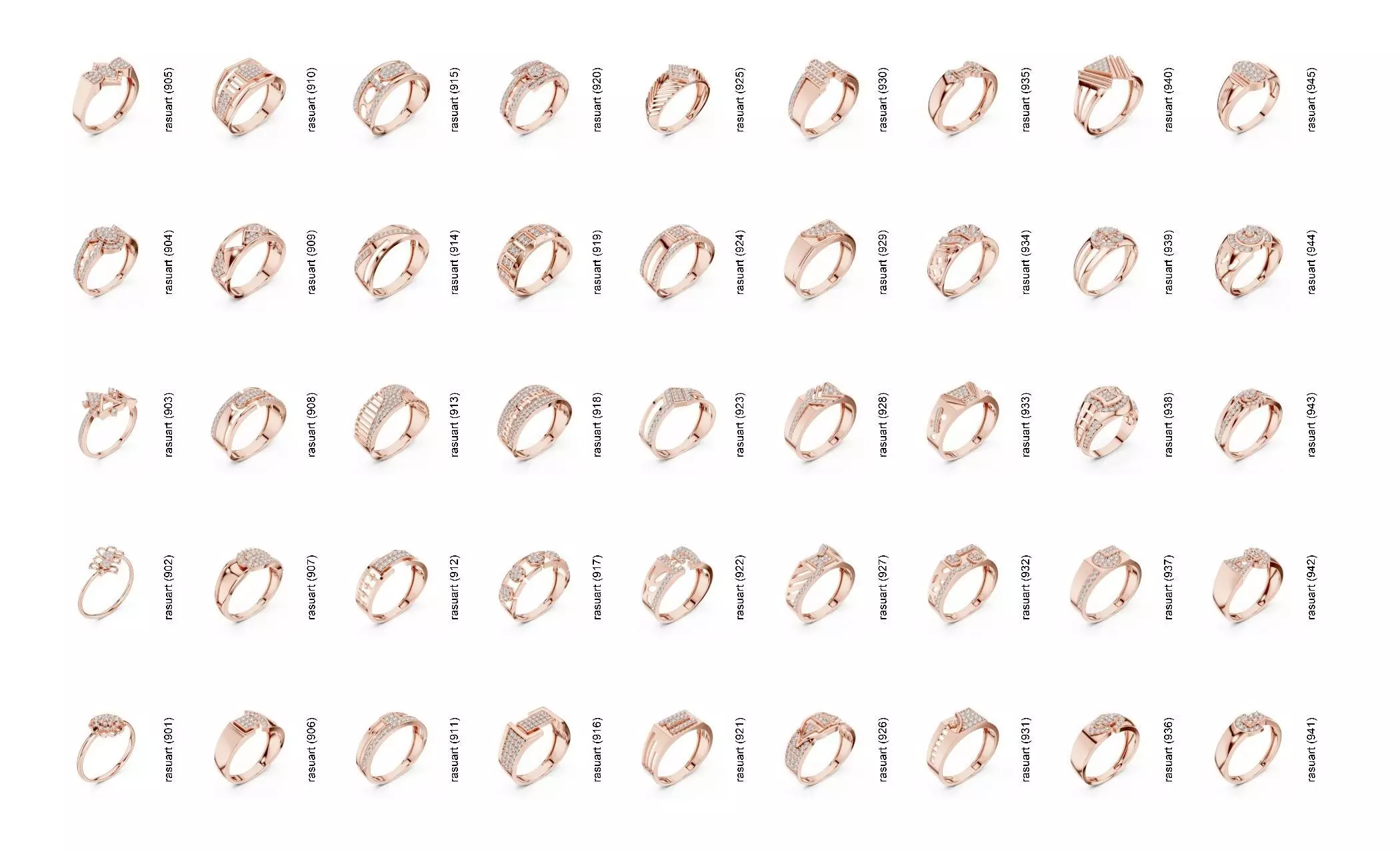 Collection Jewellery Models bulk 4000 DESIGN  3D print model_20