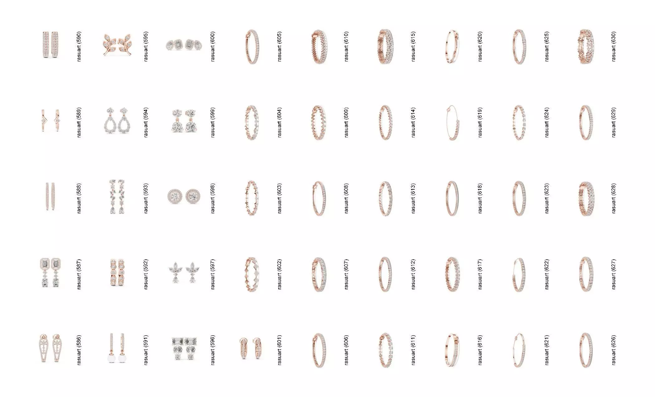 Collection Jewellery Models bulk 4000 DESIGN  3D print model_13