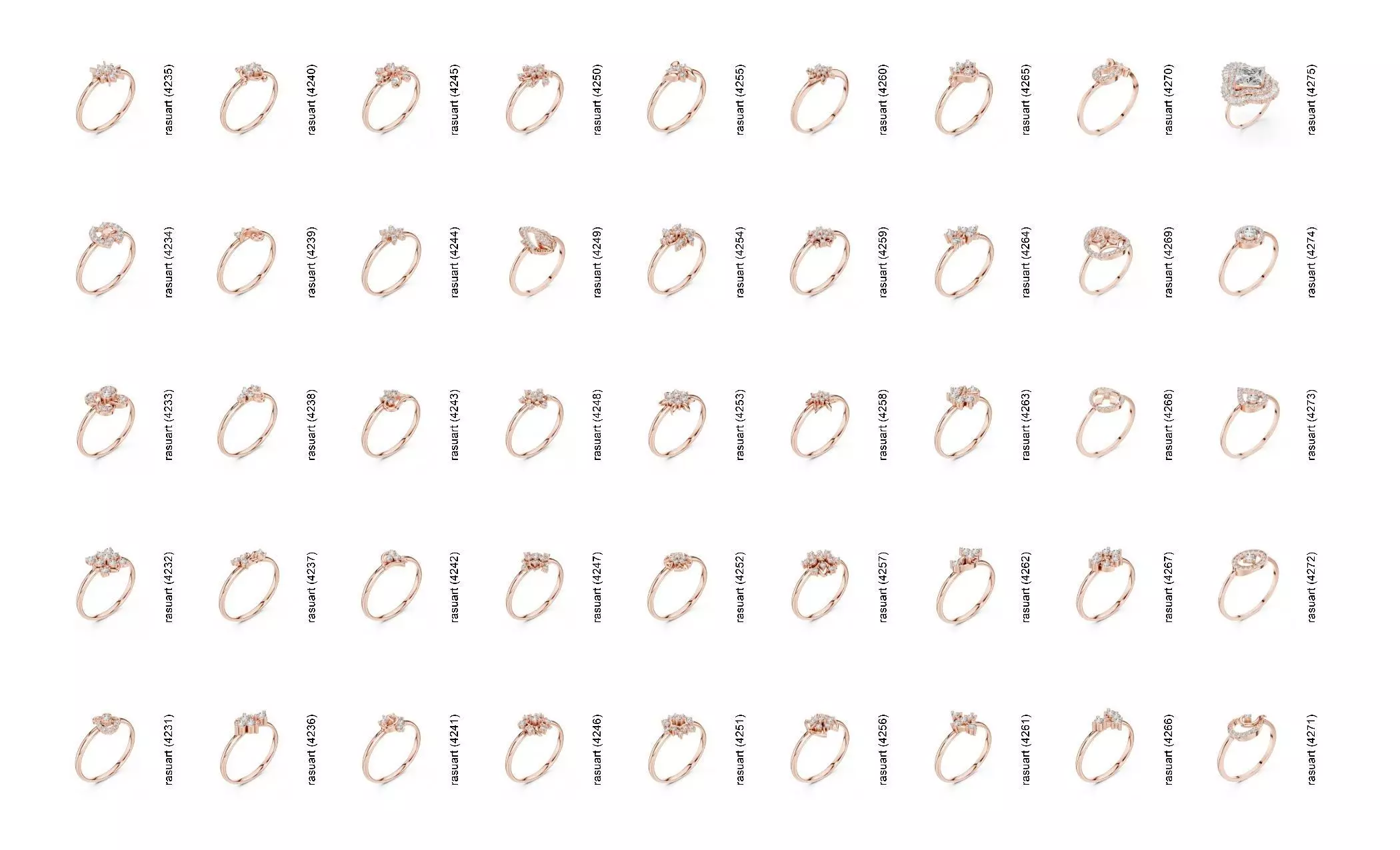 Collection Jewellery Models bulk 4000 DESIGN  3D print model_94