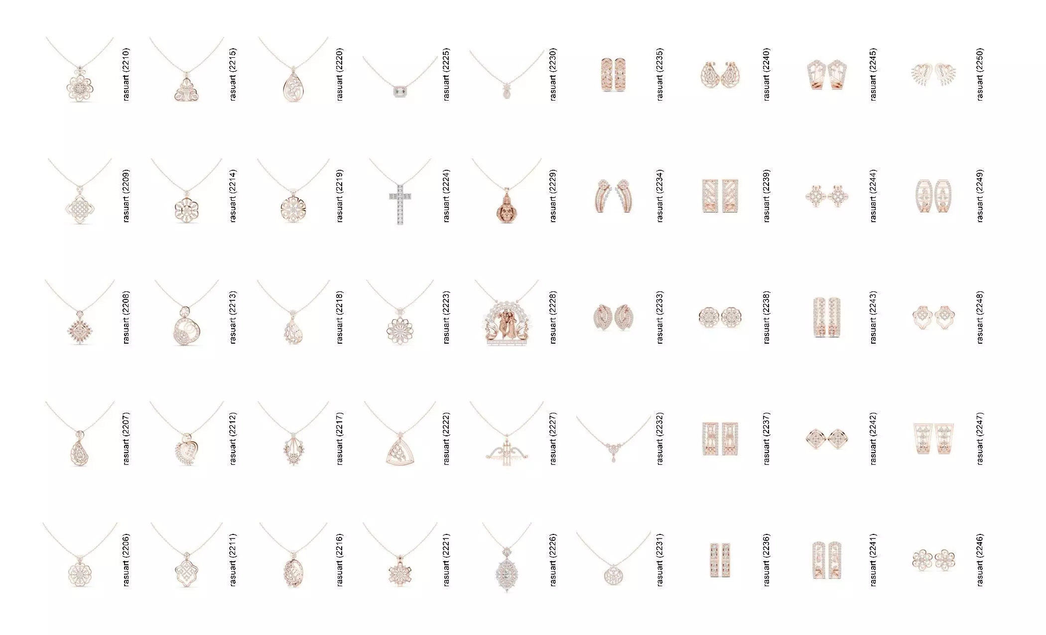 Collection Jewellery Models bulk 4000 DESIGN  3D print model_49