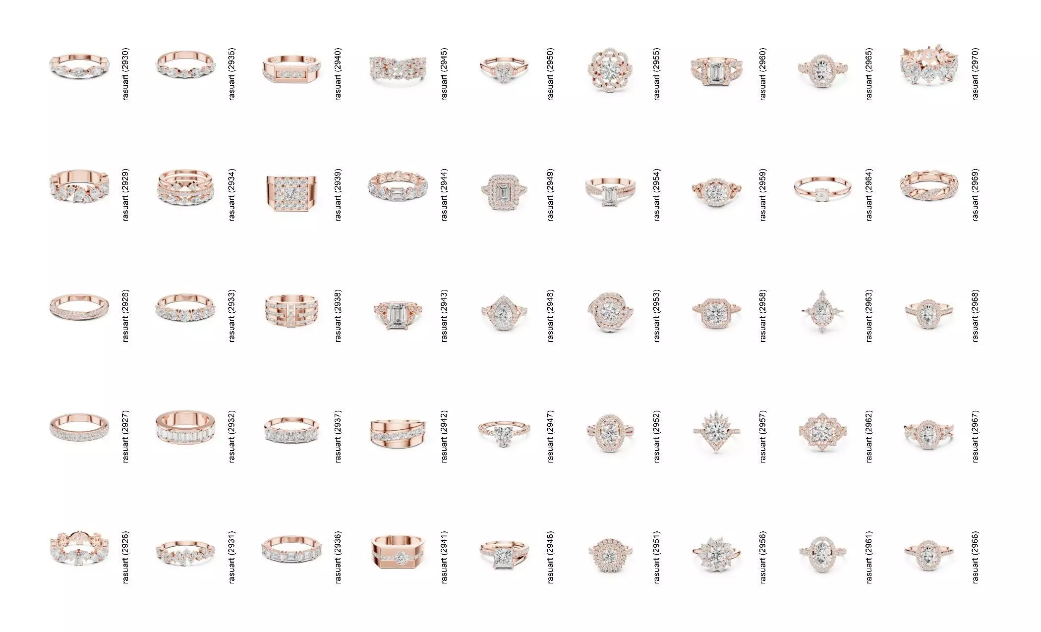 Collection Jewellery Models bulk 4000 DESIGN  3D print model_65