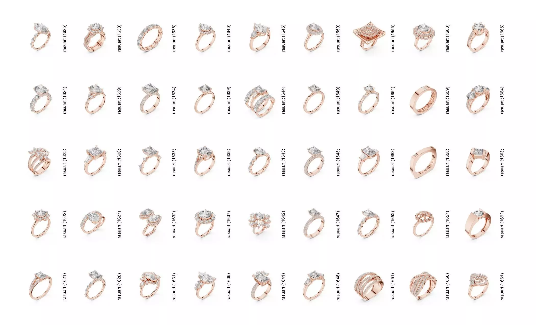 Collection Jewellery Models bulk 4000 DESIGN  3D print model_36