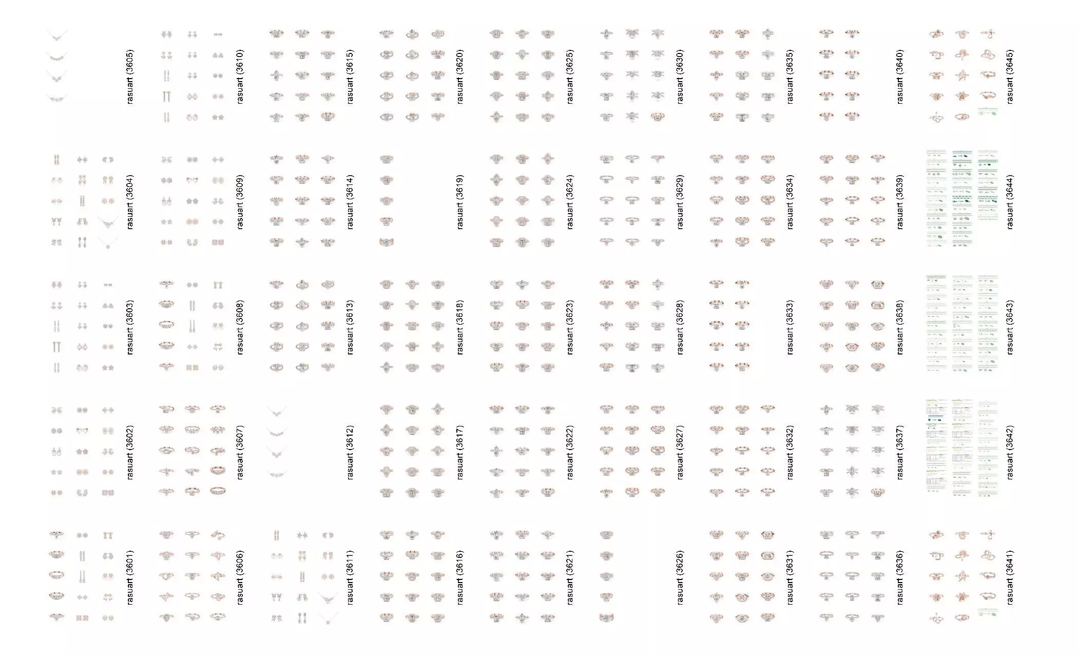 Collection Jewellery Models bulk 4000 DESIGN  3D print model_80