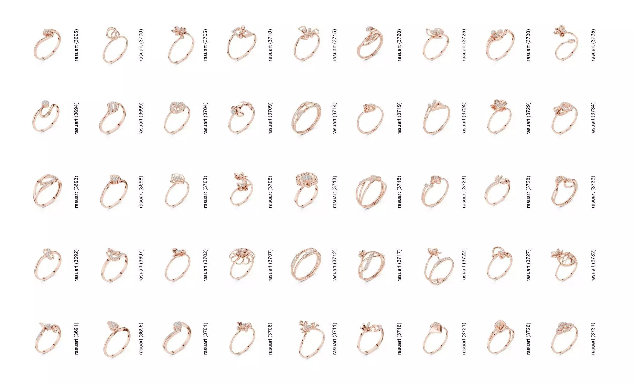 Collection Jewellery Models bulk 4000 DESIGN  3D print model_82