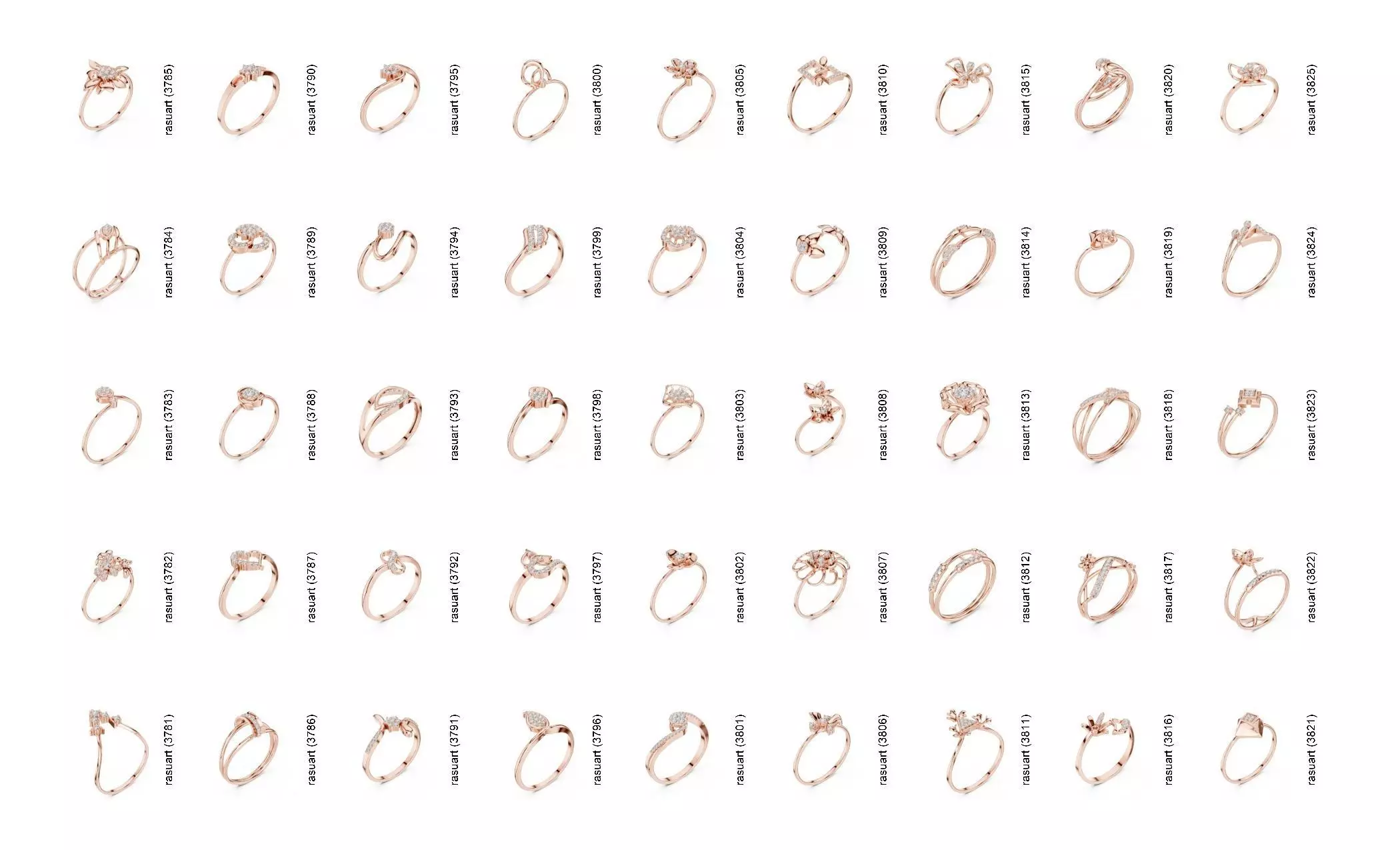 Collection Jewellery Models bulk 4000 DESIGN  3D print model_84