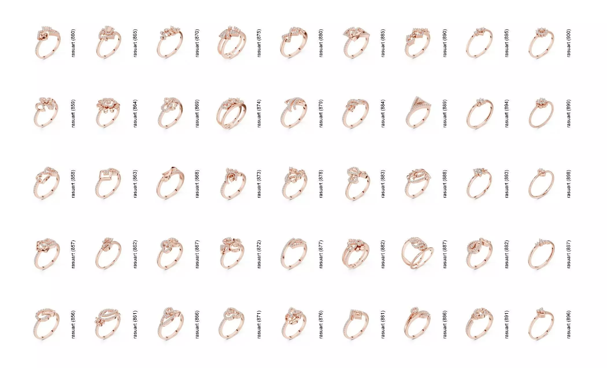 Collection Jewellery Models bulk 4000 DESIGN  3D print model_19