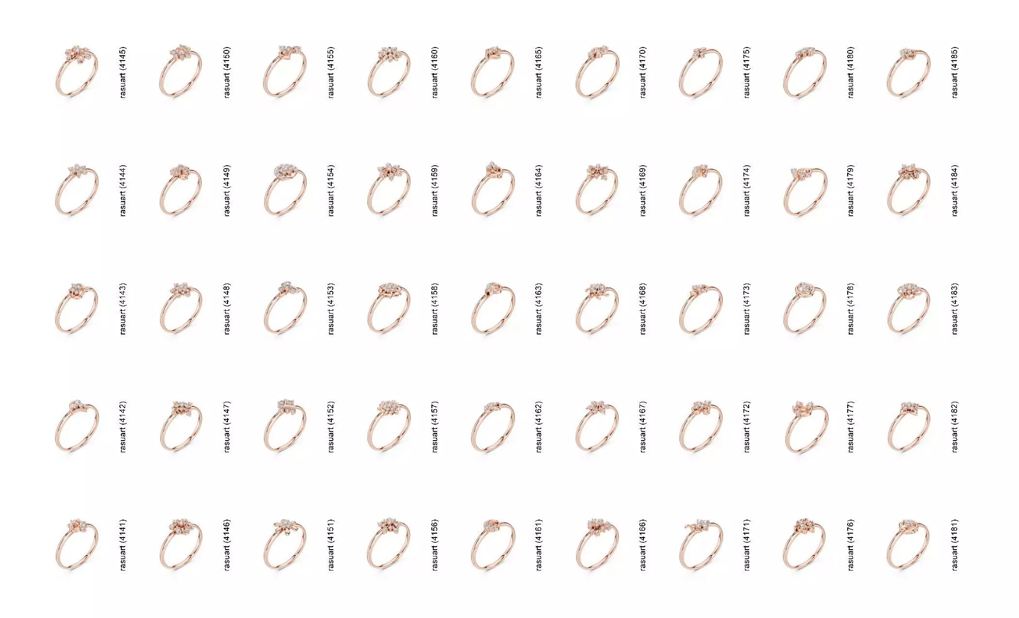 Collection Jewellery Models bulk 4000 DESIGN  3D print model_92