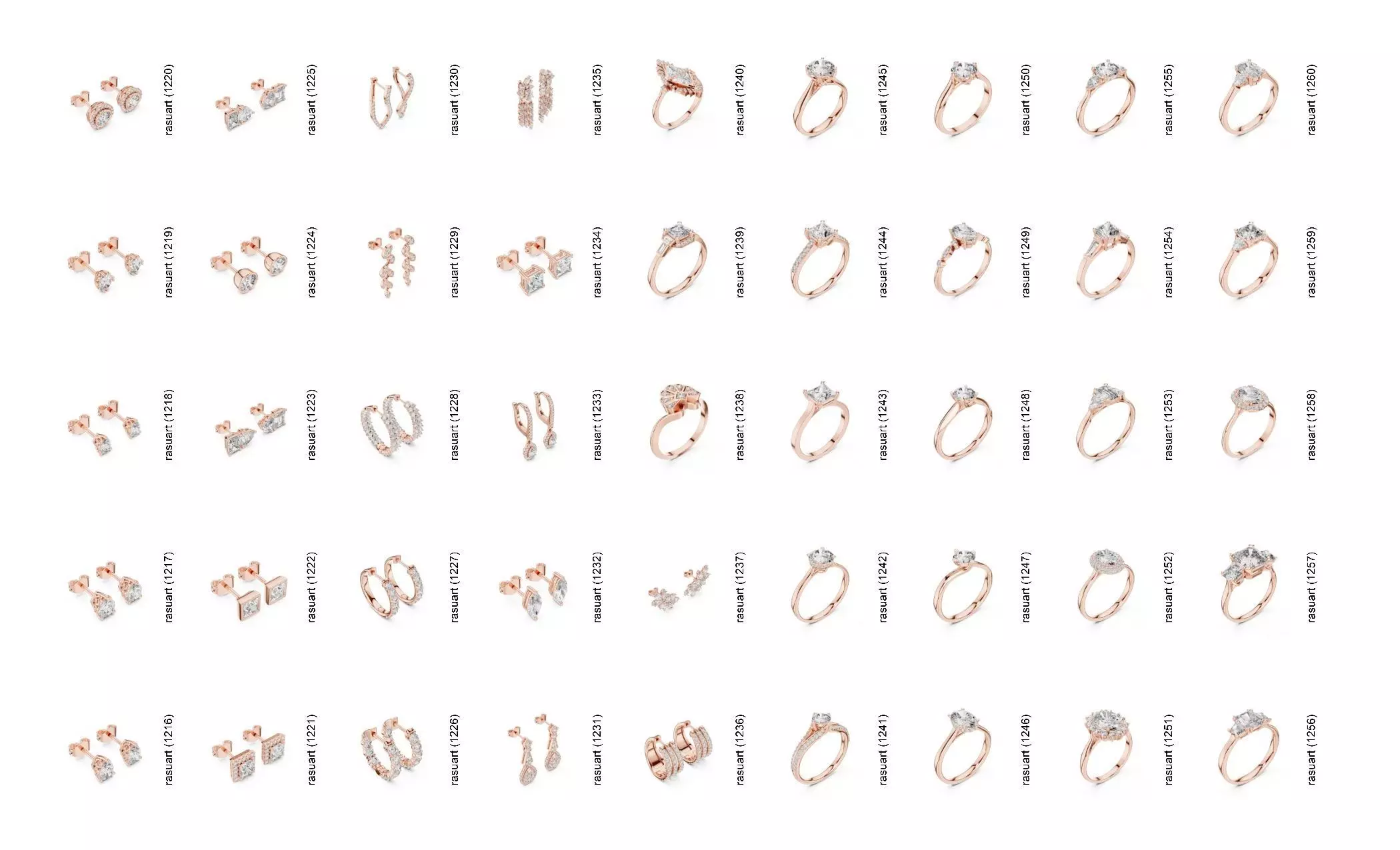 Collection Jewellery Models bulk 4000 DESIGN  3D print model_27