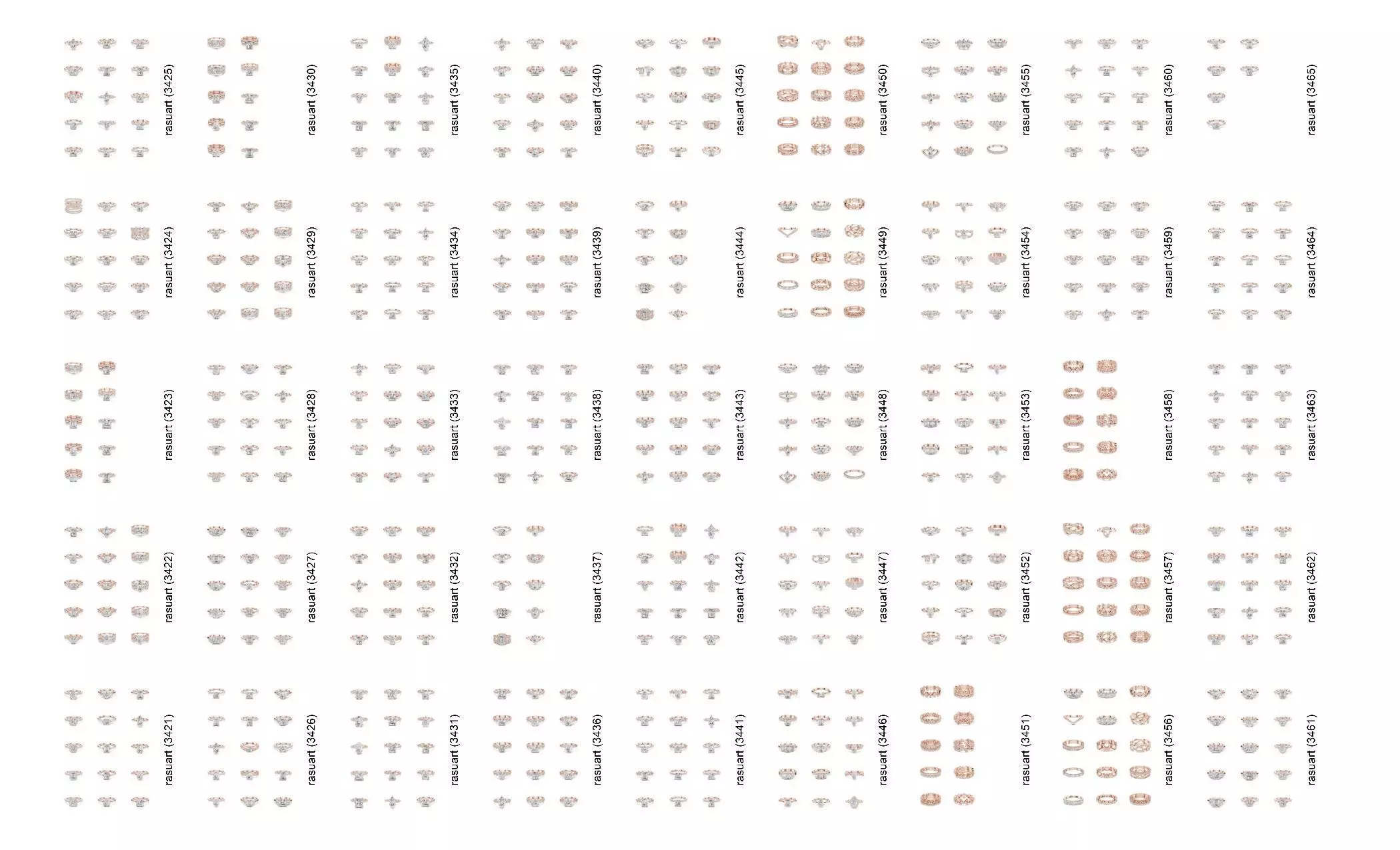 Collection Jewellery Models bulk 4000 DESIGN  3D print model_76