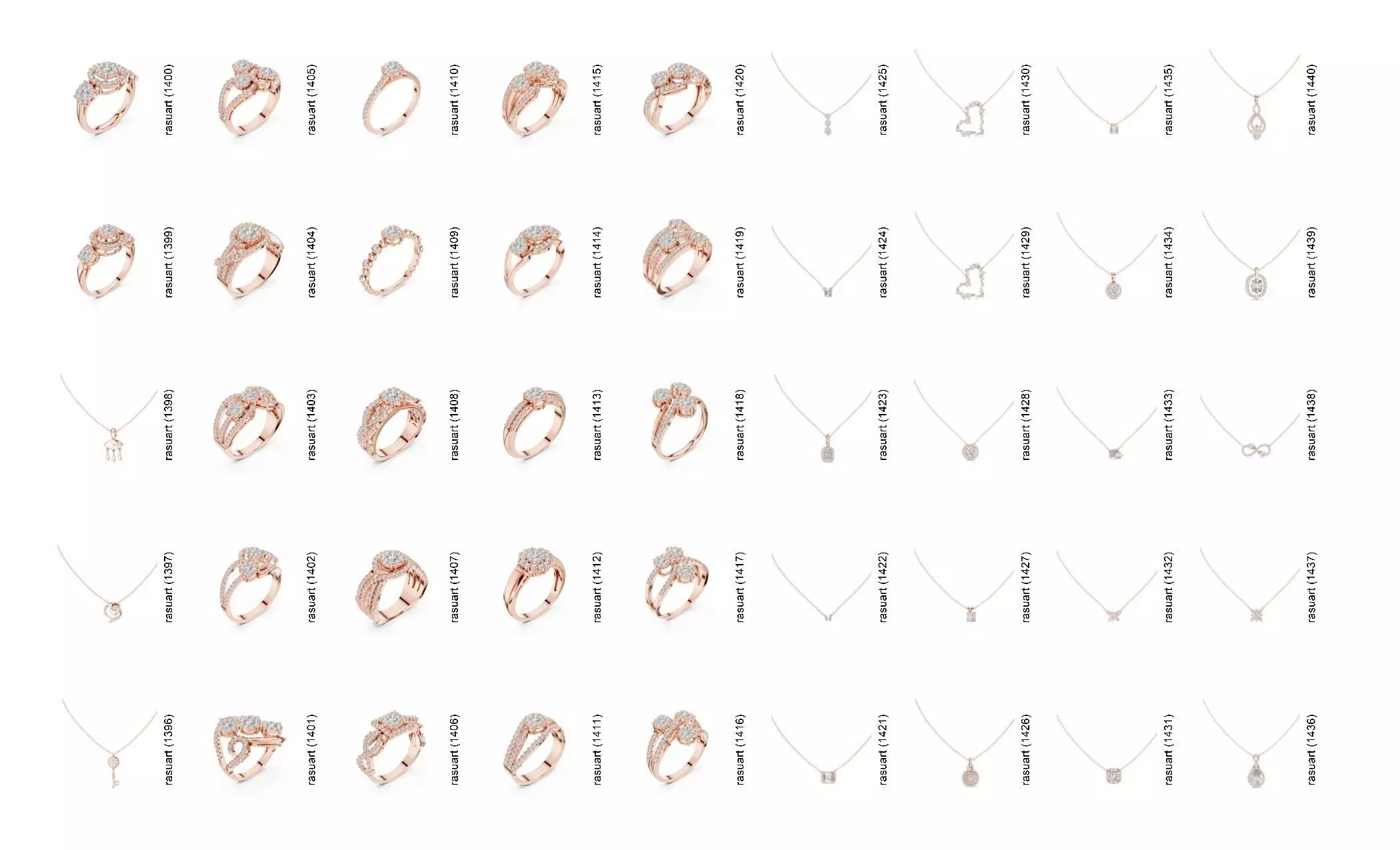 Collection Jewellery Models bulk 4000 DESIGN  3D print model_31