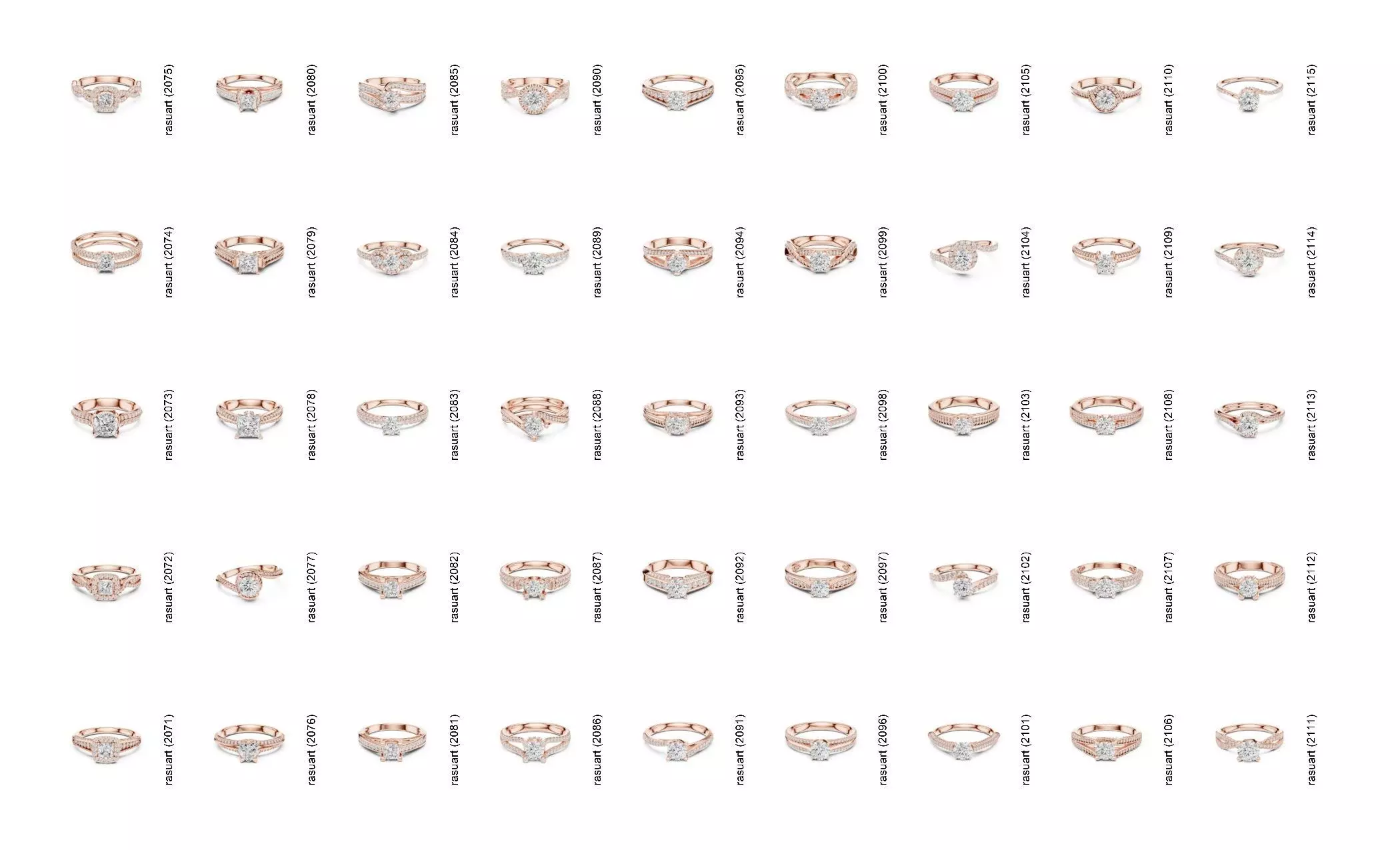 Collection Jewellery Models bulk 4000 DESIGN  3D print model_46