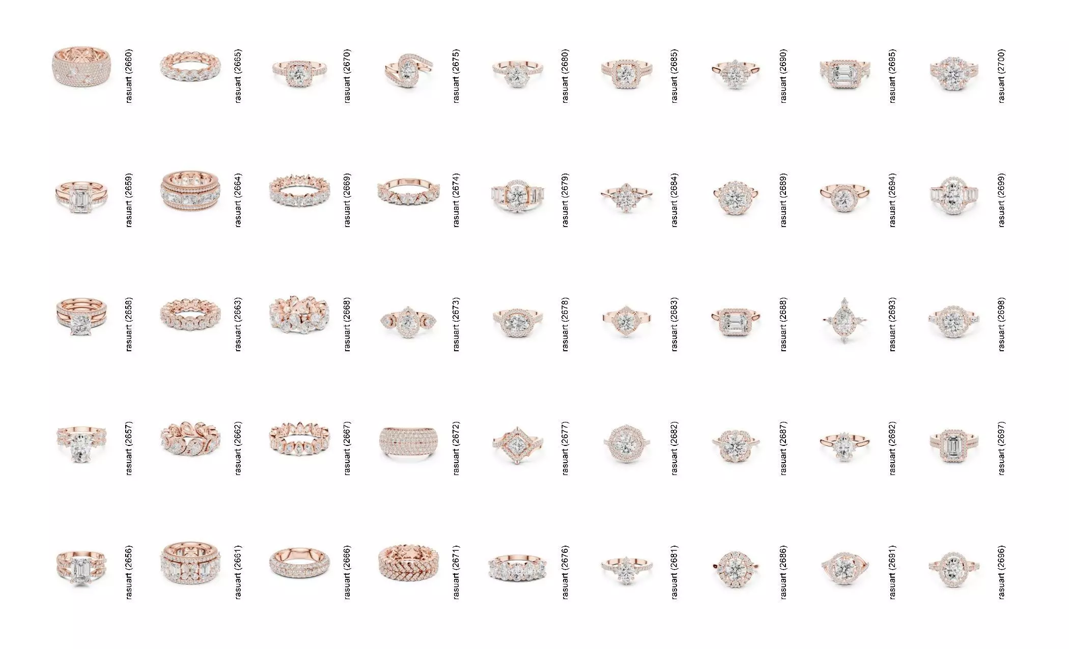 Collection Jewellery Models bulk 4000 DESIGN  3D print model_59