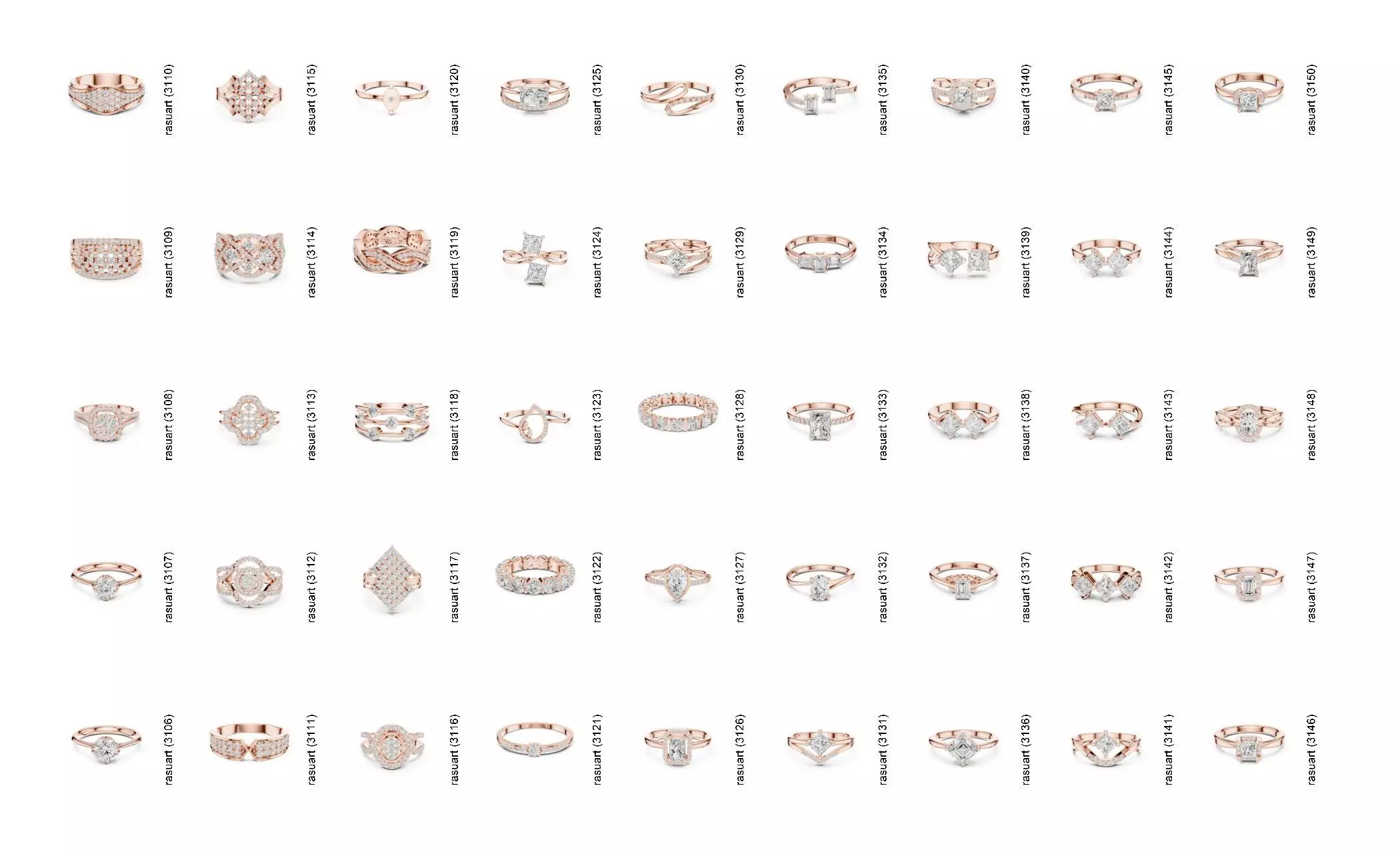 Collection Jewellery Models bulk 4000 DESIGN  3D print model_69